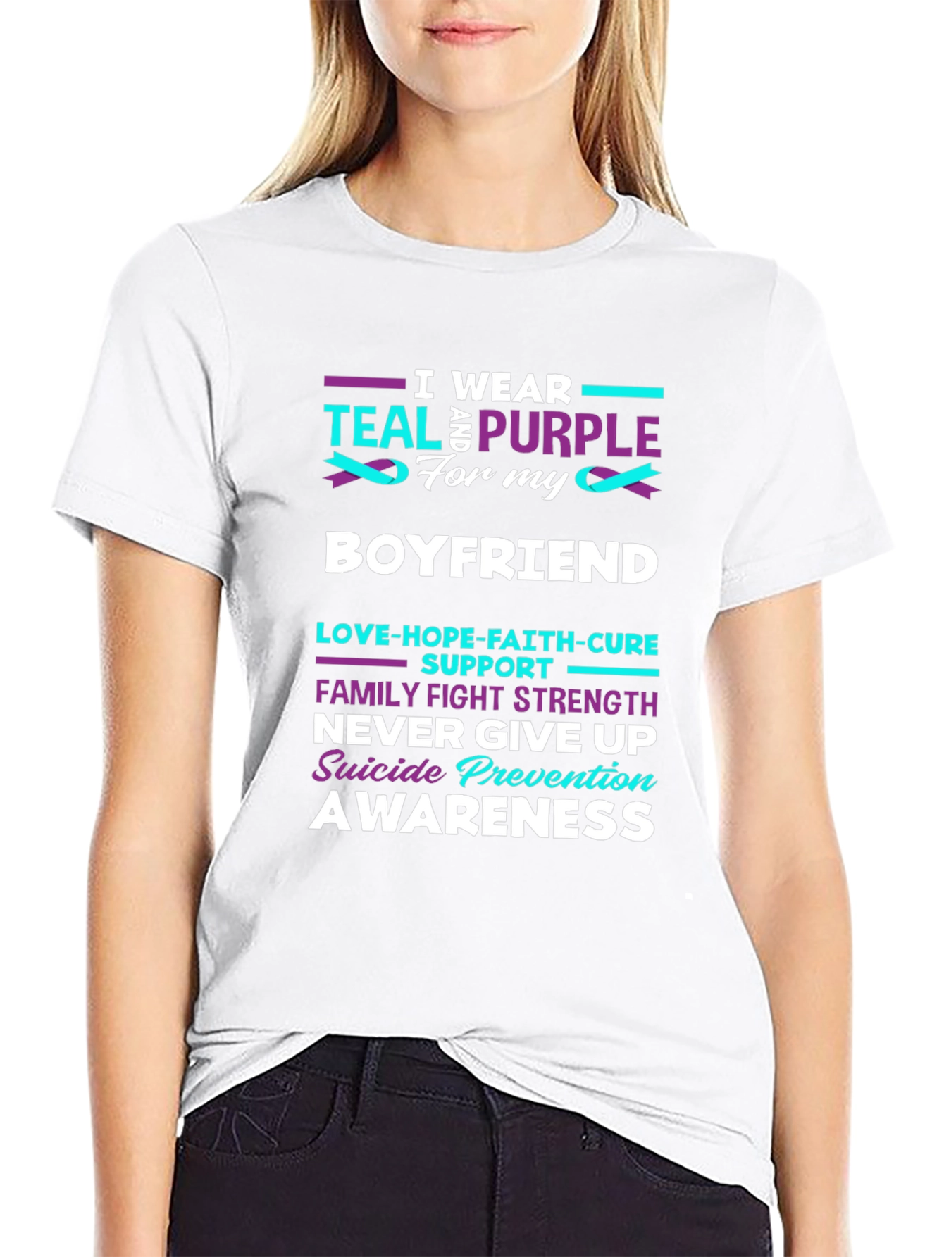 Teal & Purple Suicide Prevention Awareness T-Shirt