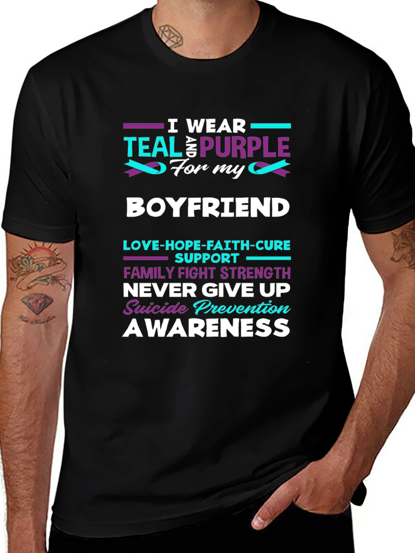 Teal & Purple Suicide Prevention Awareness T-Shirt