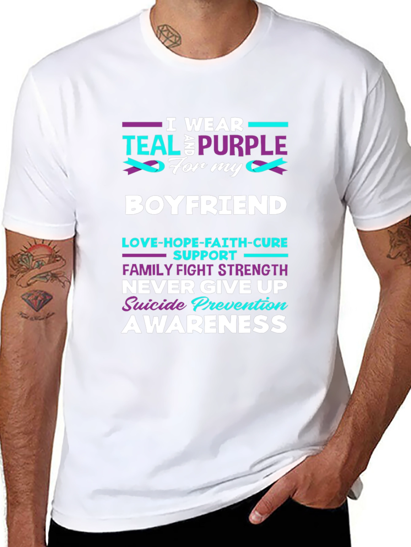 Teal & Purple Suicide Prevention Awareness T-Shirt
