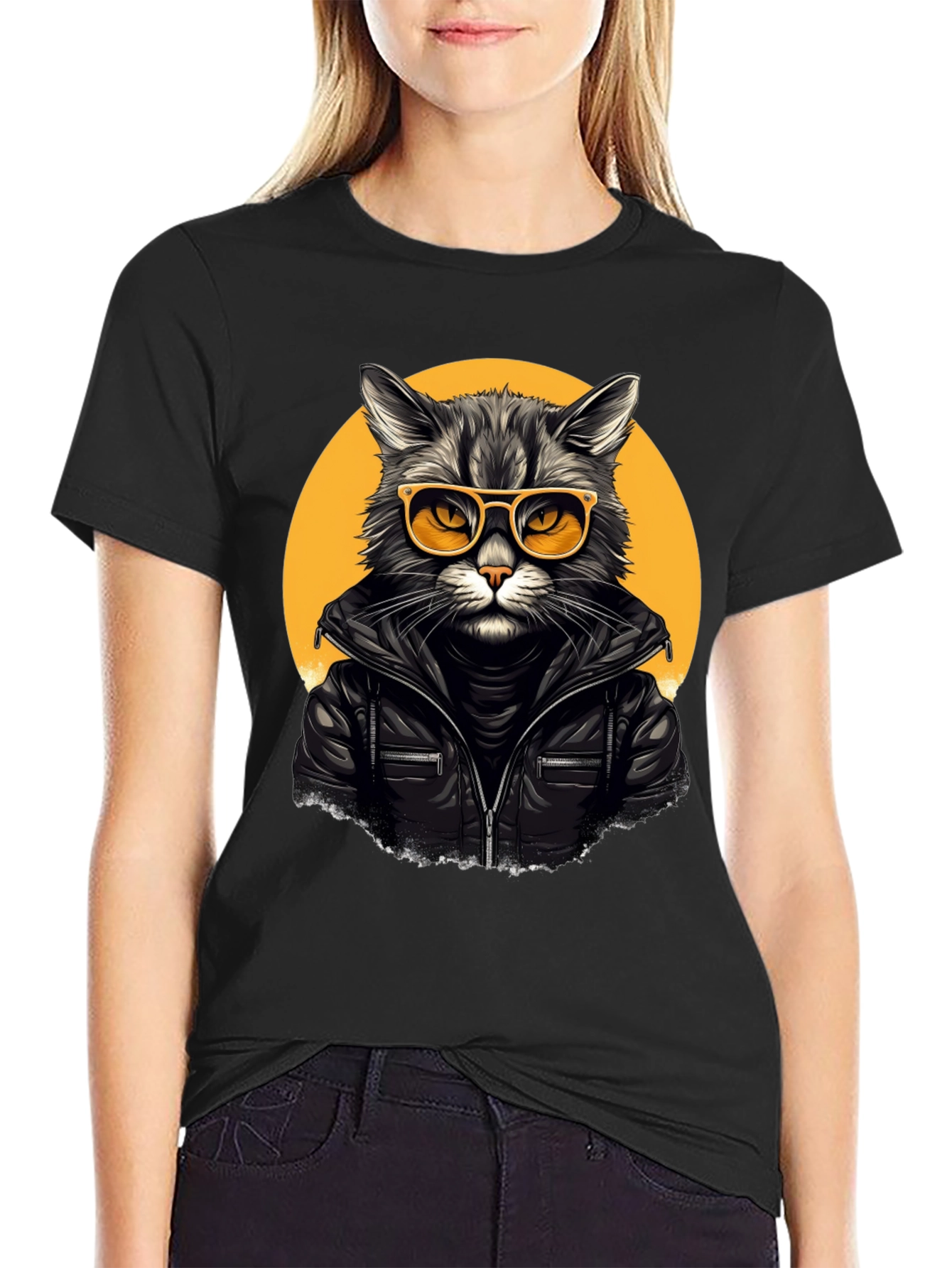 Cool Cat Biker T-Shirt