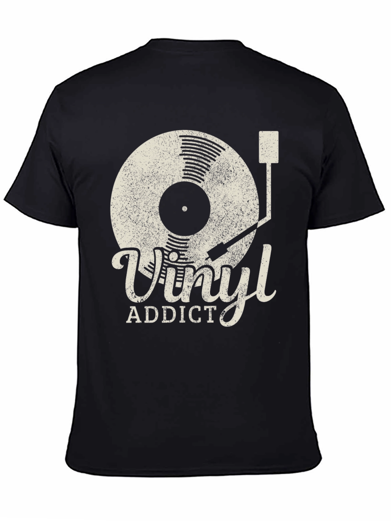 Vinyl Addict T-Shirt Retro Style Music Lover Tee
