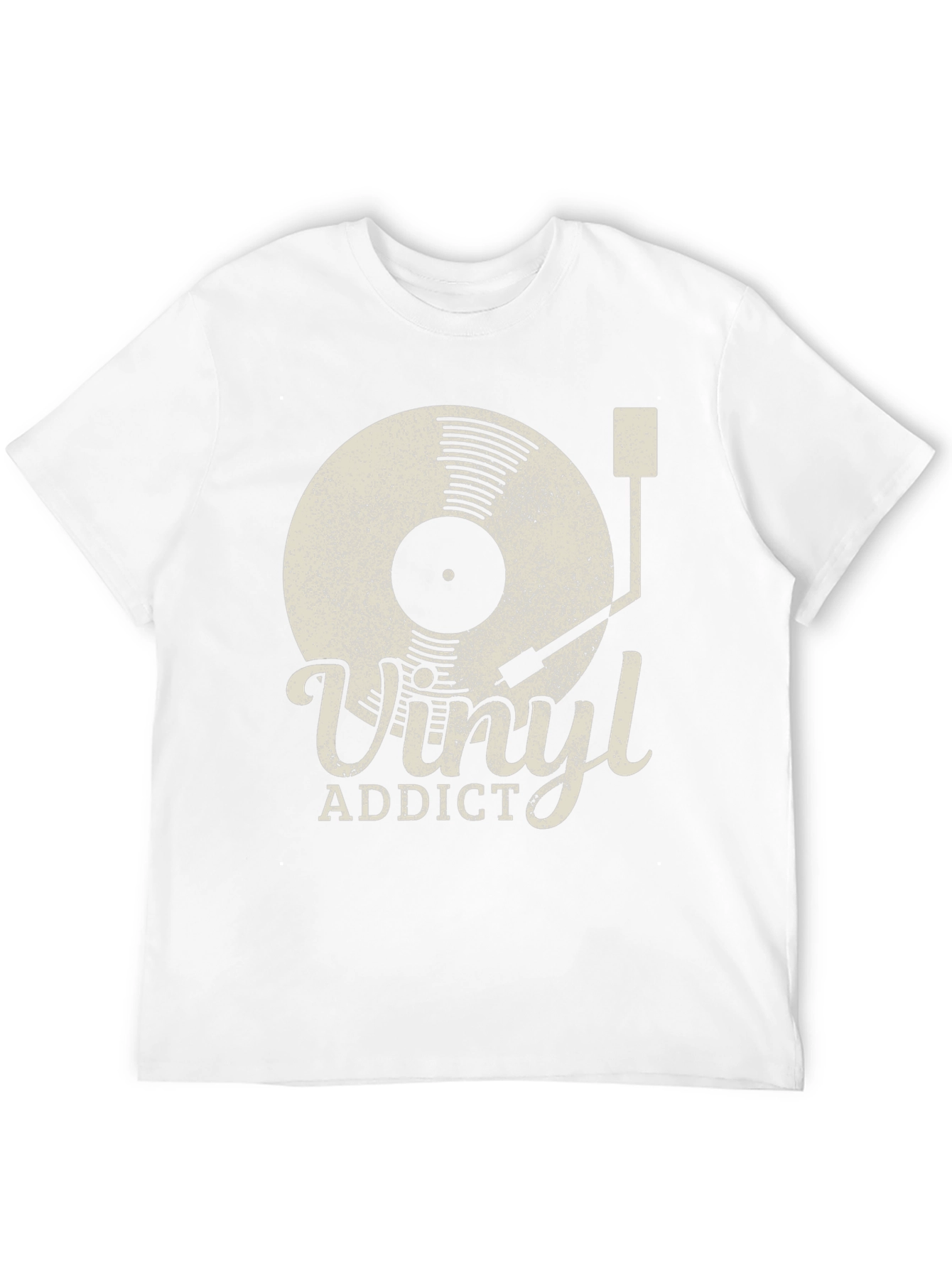 Vinyl Addict T-Shirt Retro Style Music Lover Tee