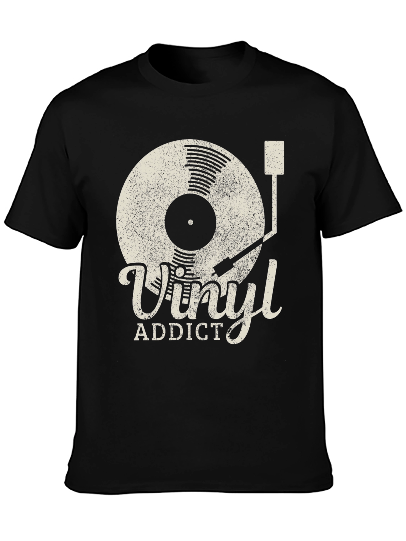 Vinyl Addict T-Shirt Retro Style Music Lover Tee