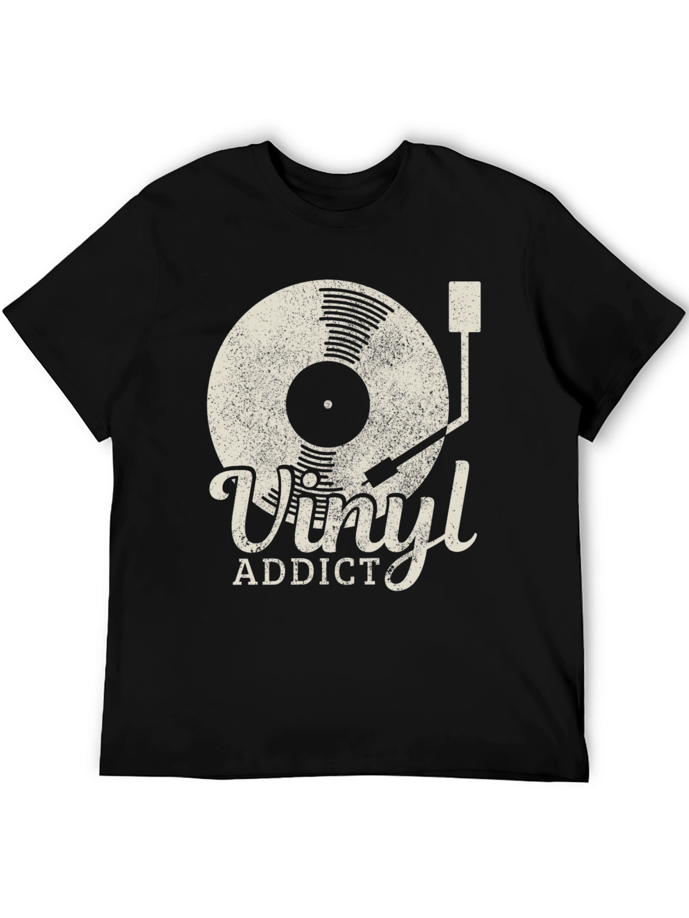 Vinyl Addict T-Shirt Retro Style Music Lover Tee