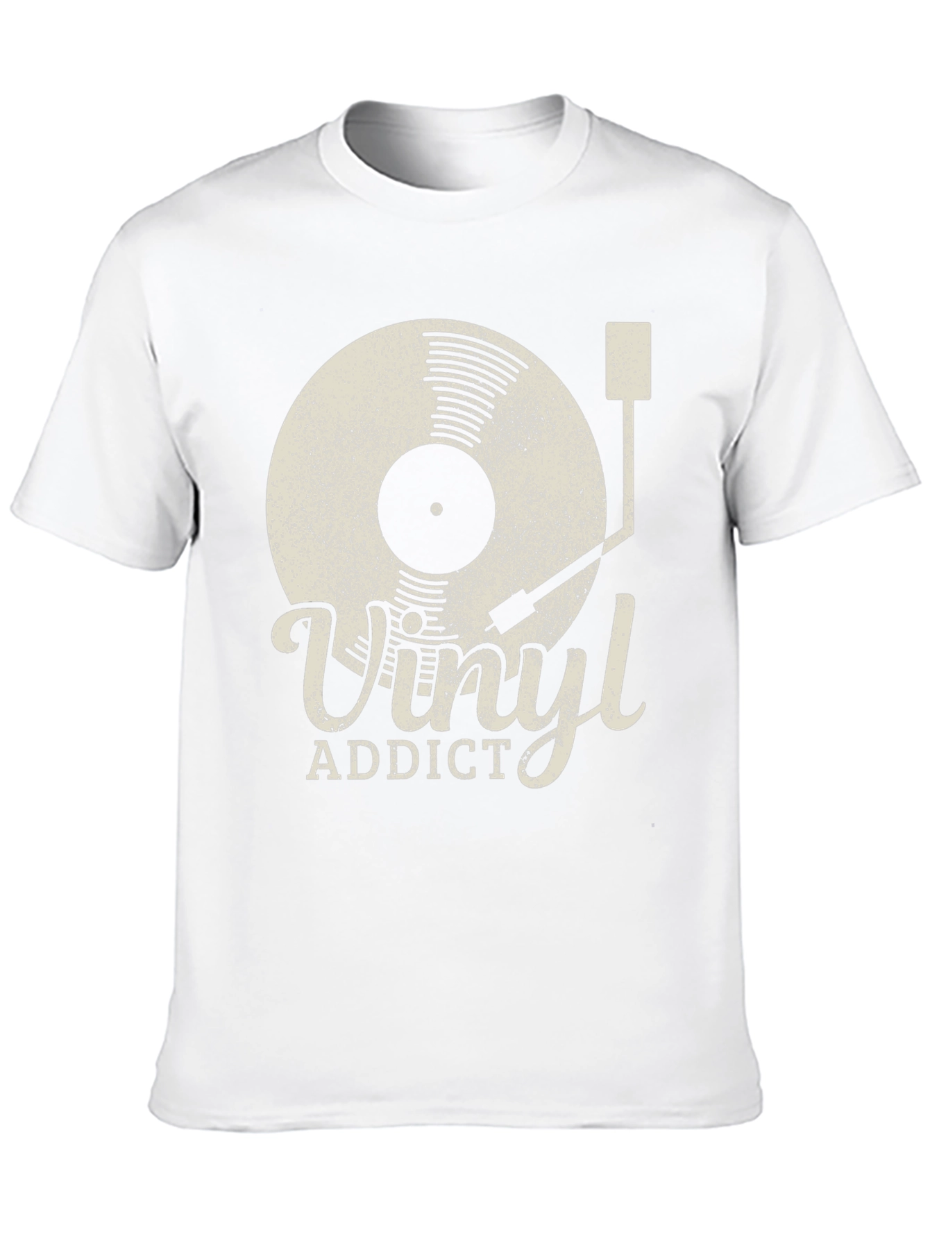 Vinyl Addict T-Shirt Retro Style Music Lover Tee