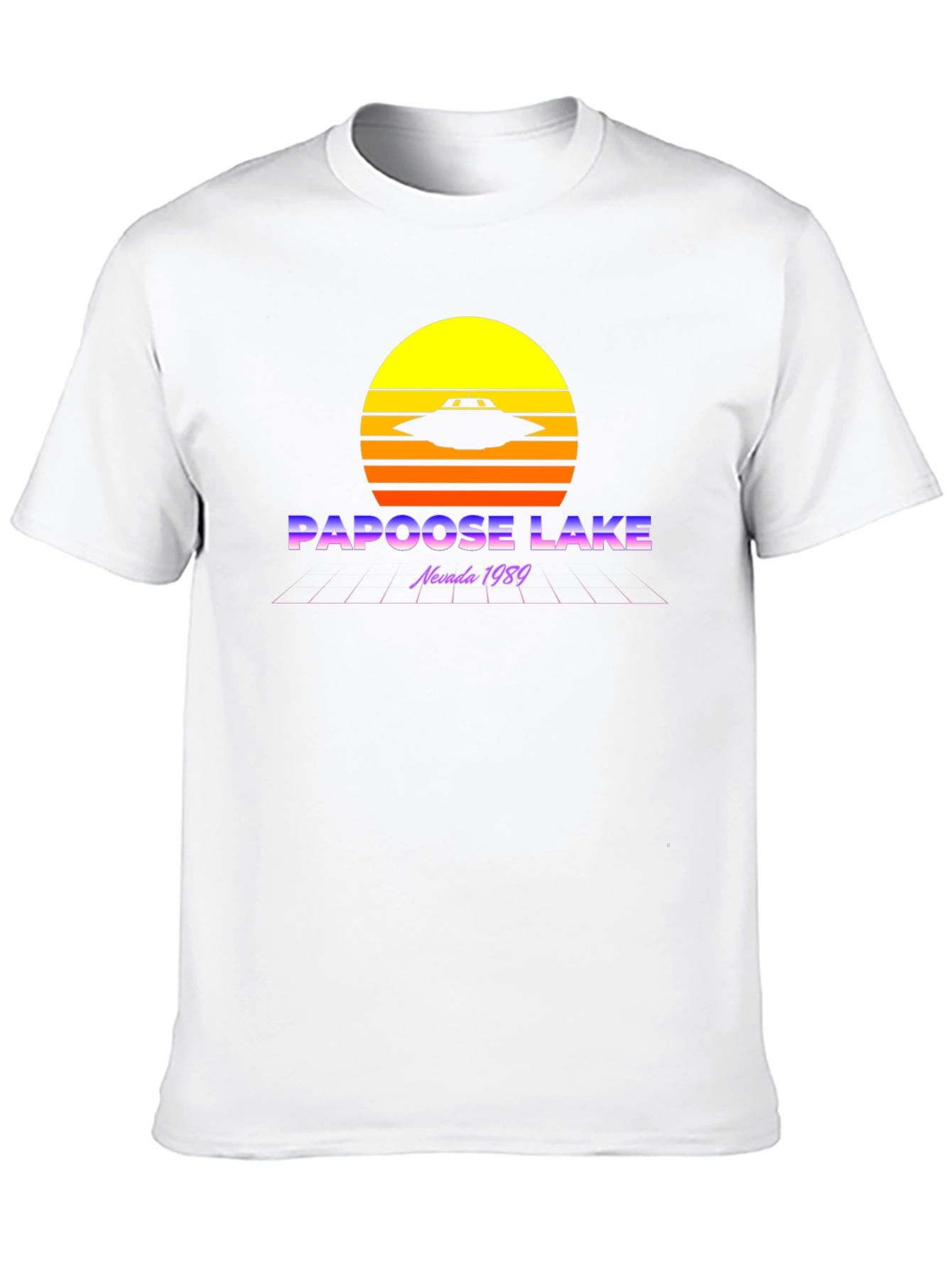Papoose Lake 1989 Retro UFO Graphic T-Shirt