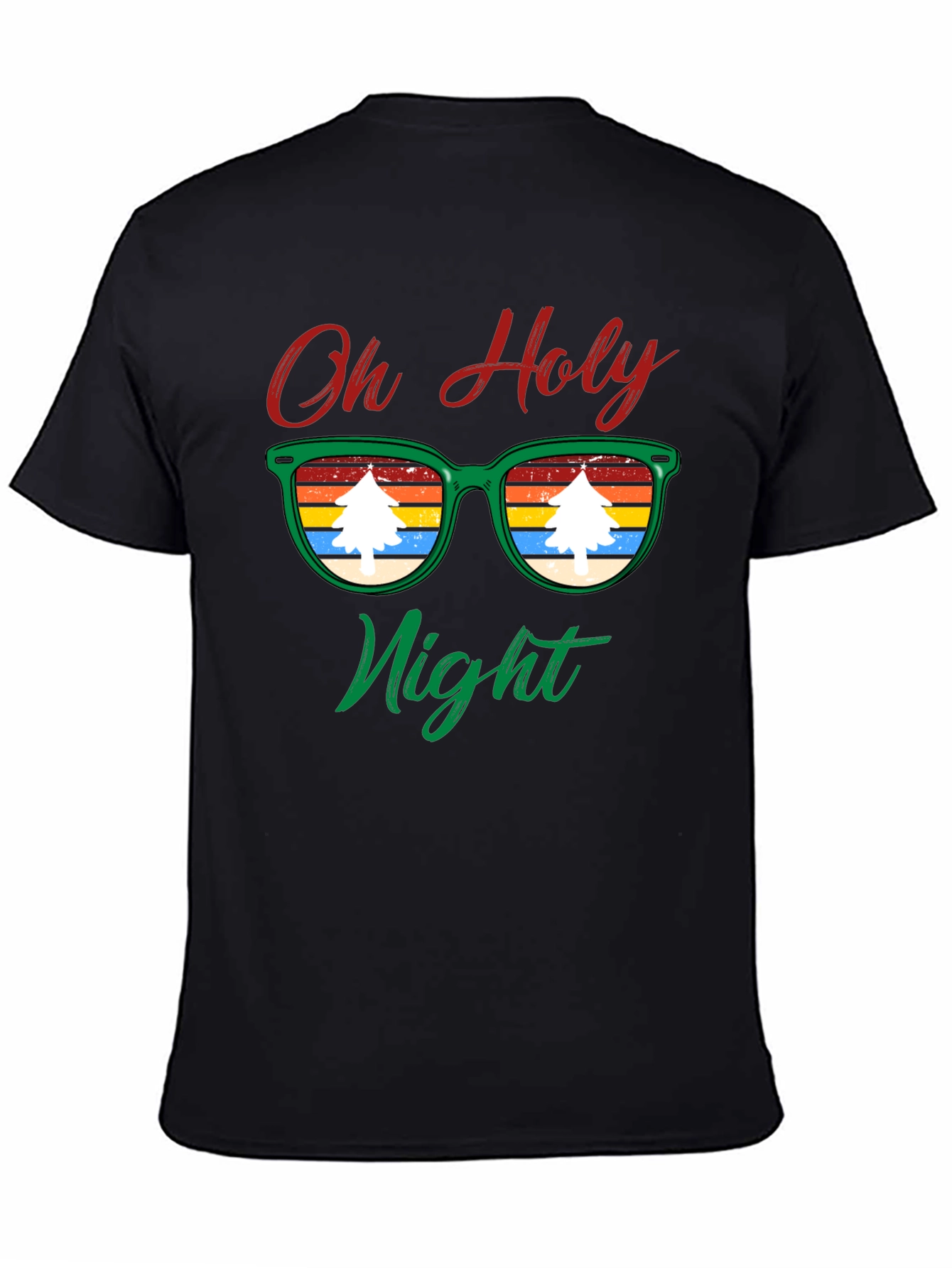 Oh Holy Night Christmas Tree Sunglasses T-Shirt