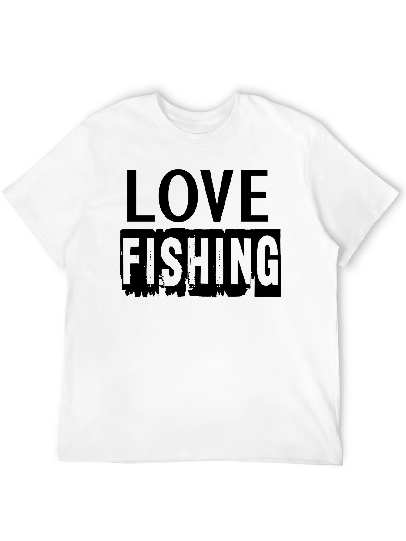 Love Fishing Black Graphic Tee