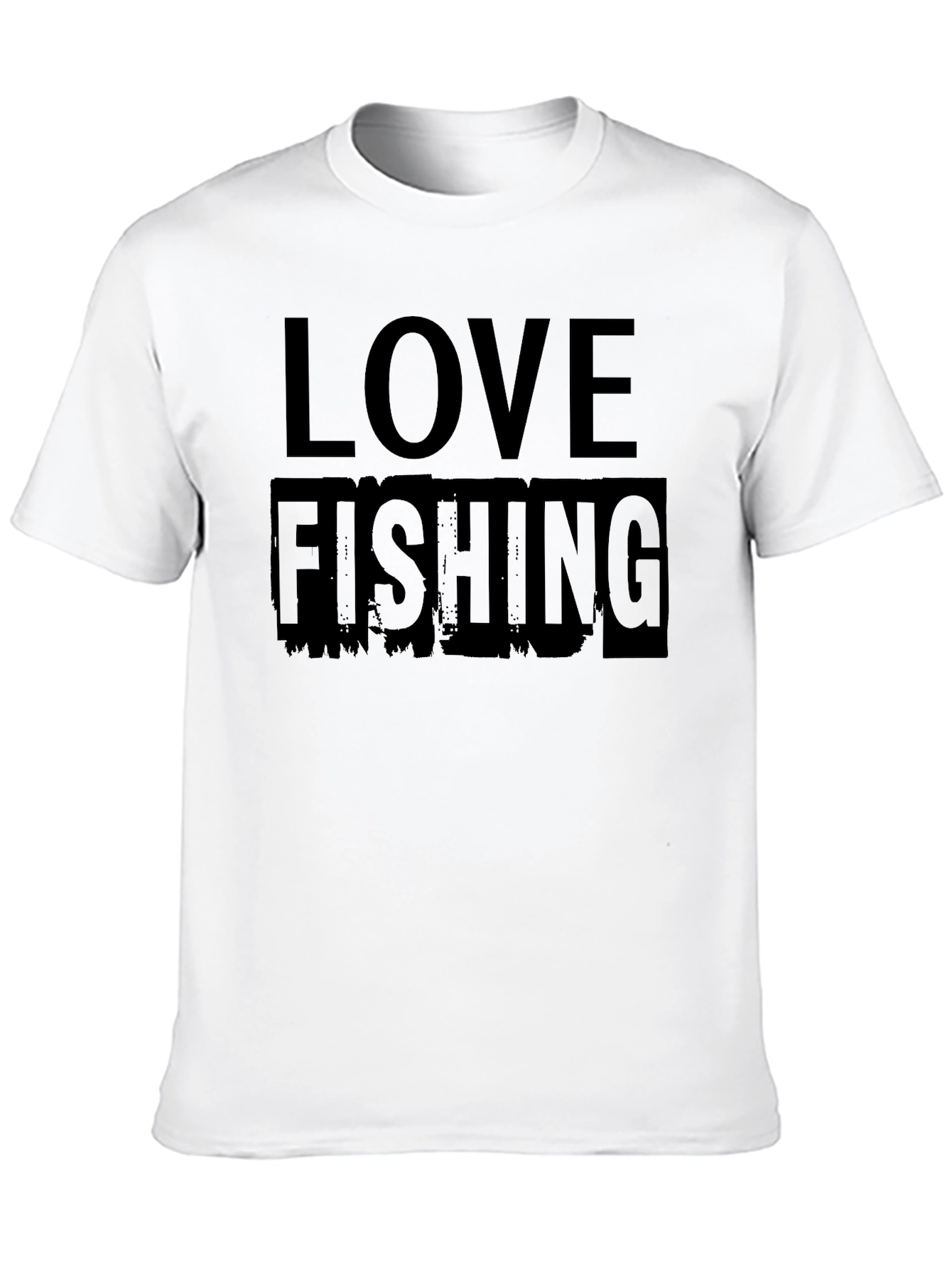 Love Fishing Black Graphic Tee
