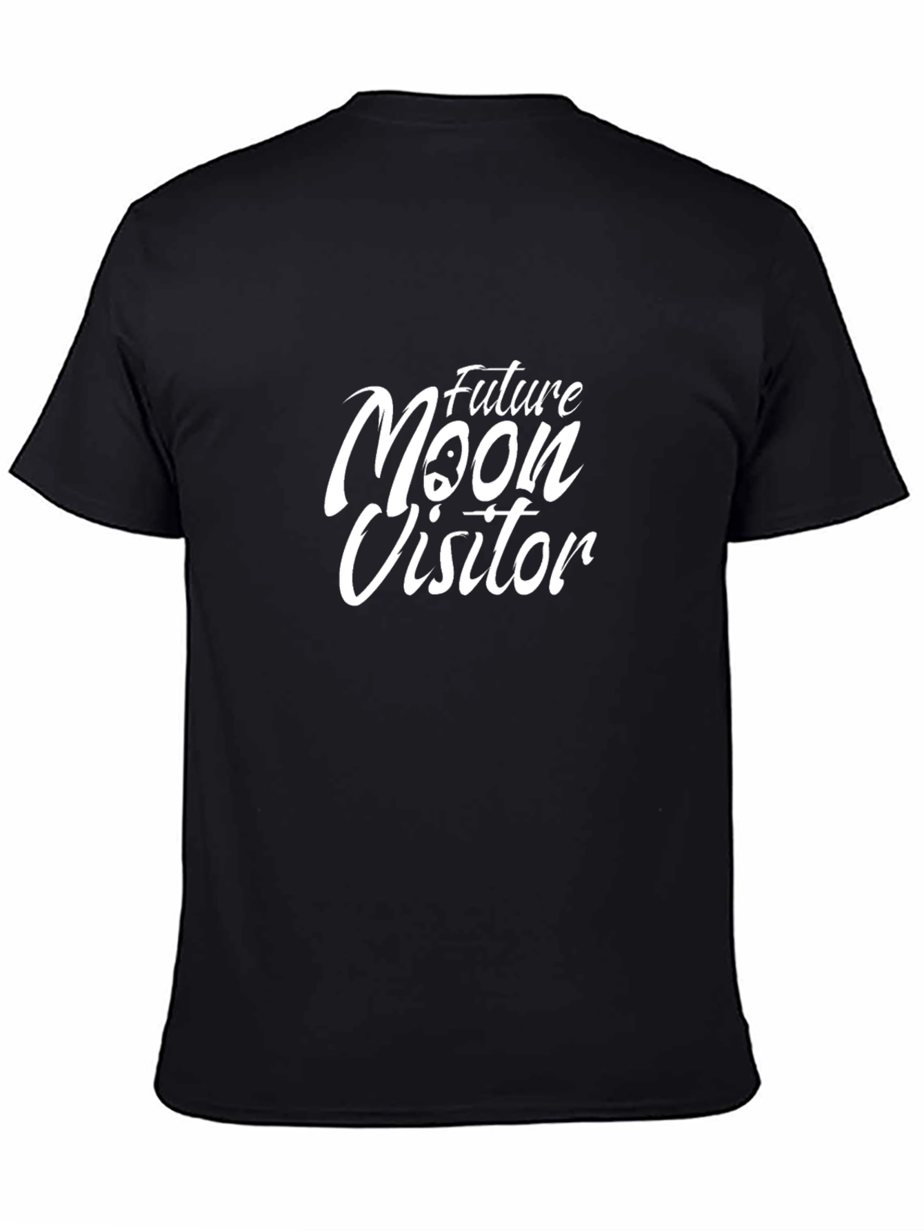 Future Moon Visitor Black T-Shirt