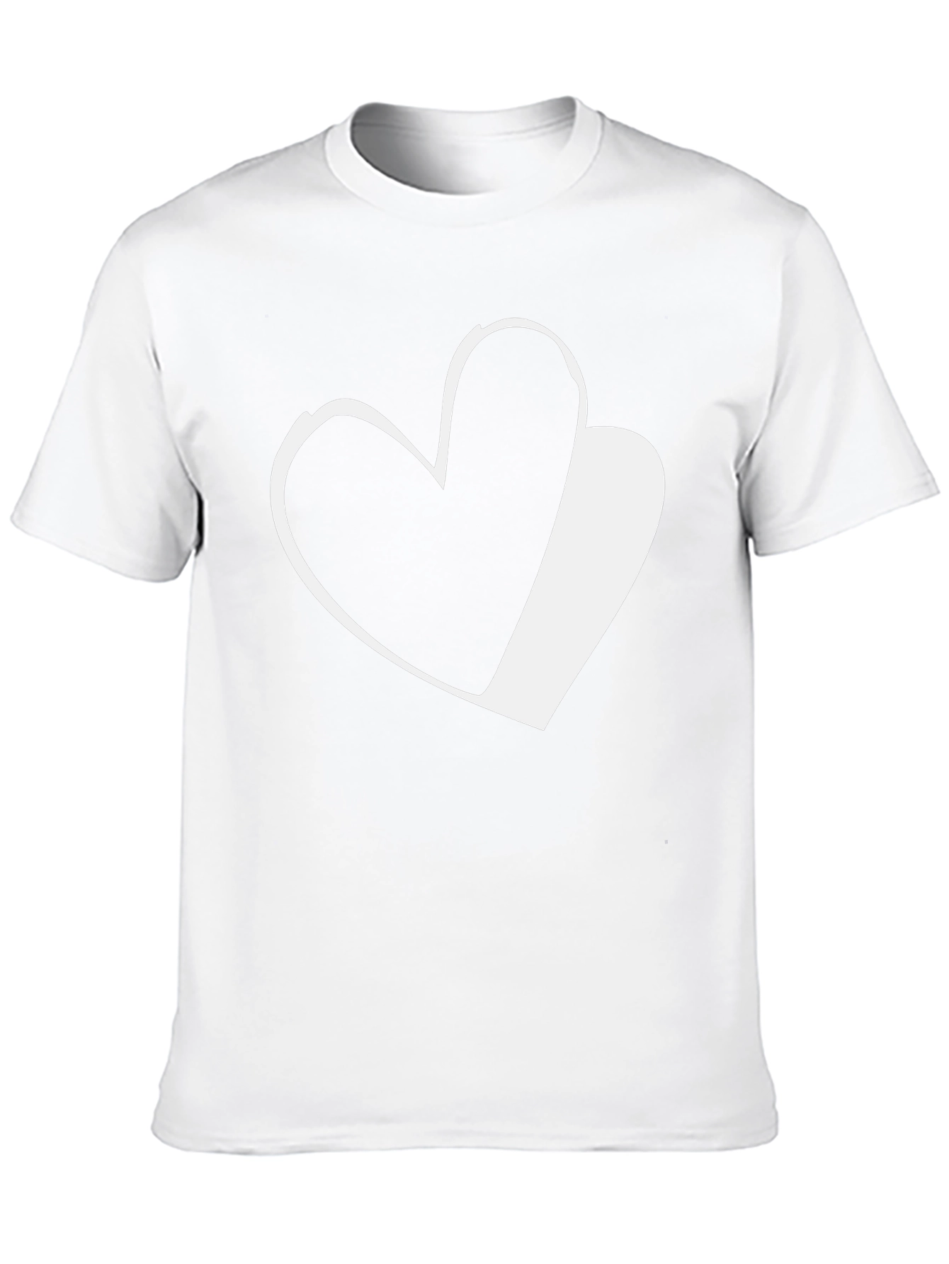 Heart Graphic Black T-Shirt Casual Wear
