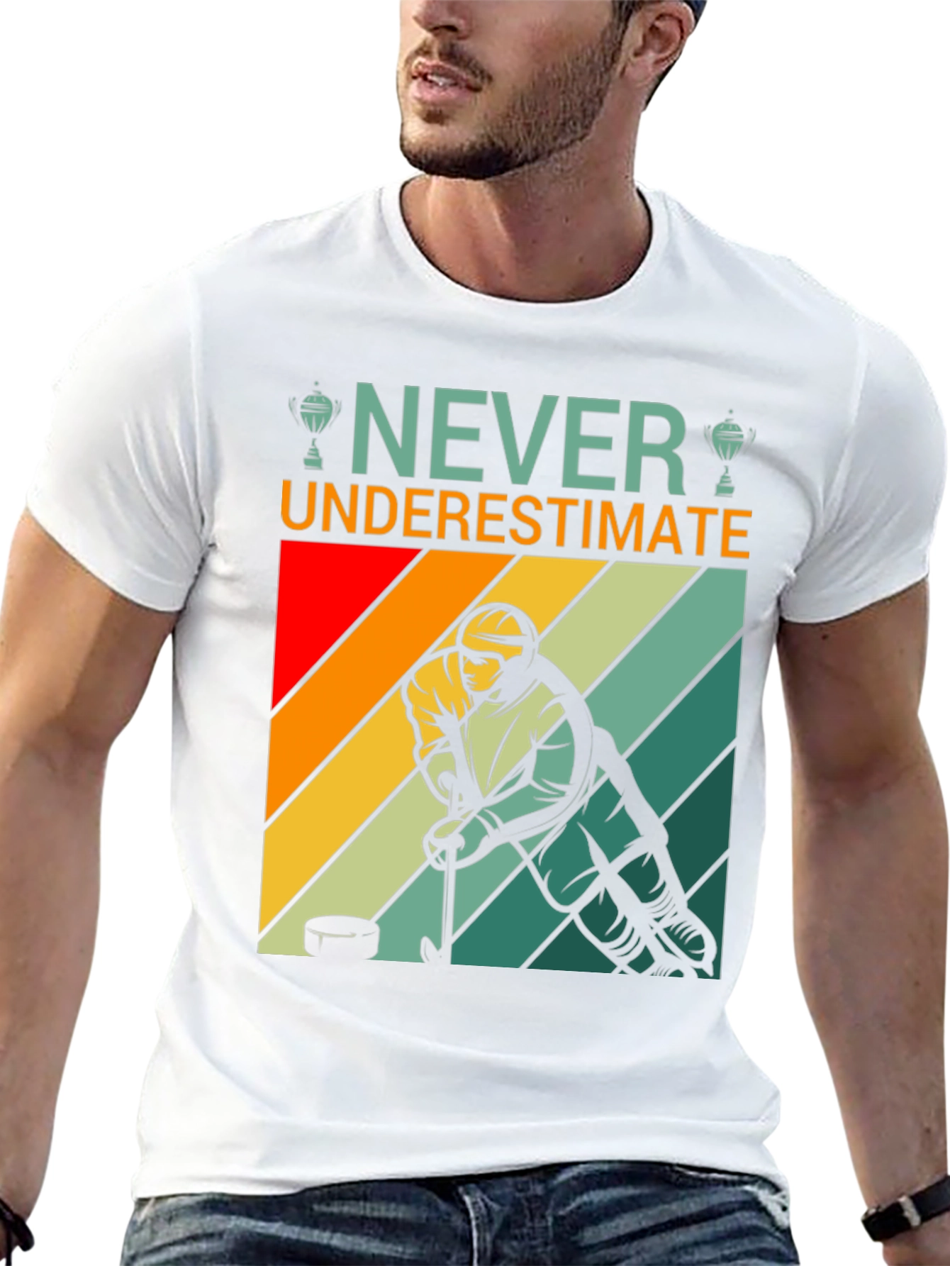 Never Underestimate Hockey T-Shirt