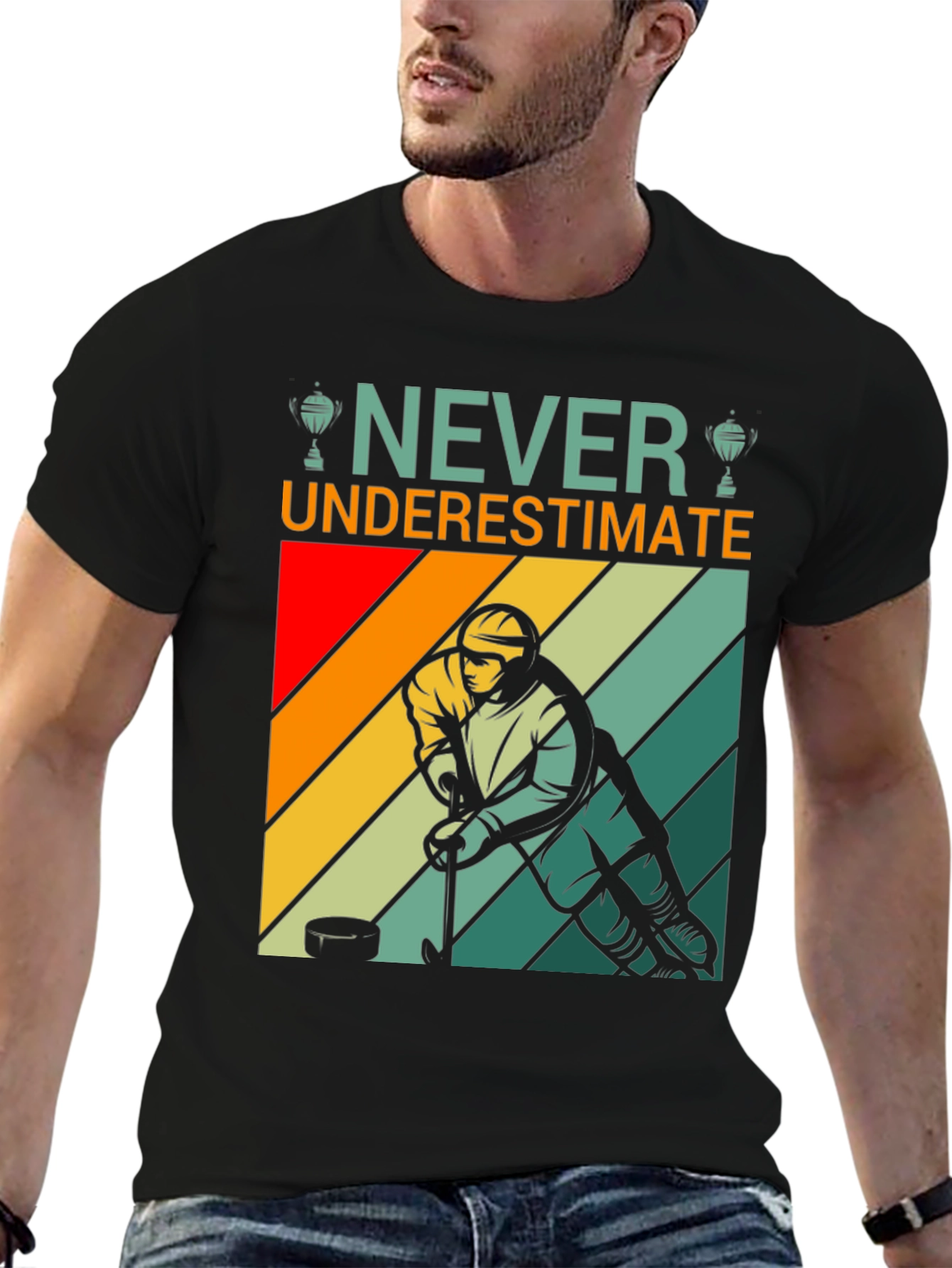 Never Underestimate Hockey T-Shirt
