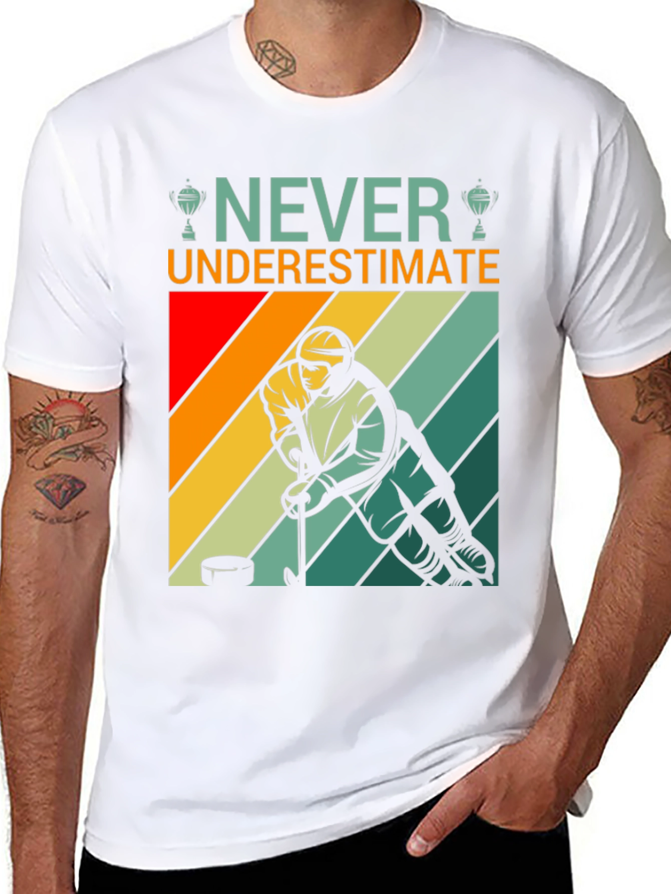 Never Underestimate Hockey T-Shirt