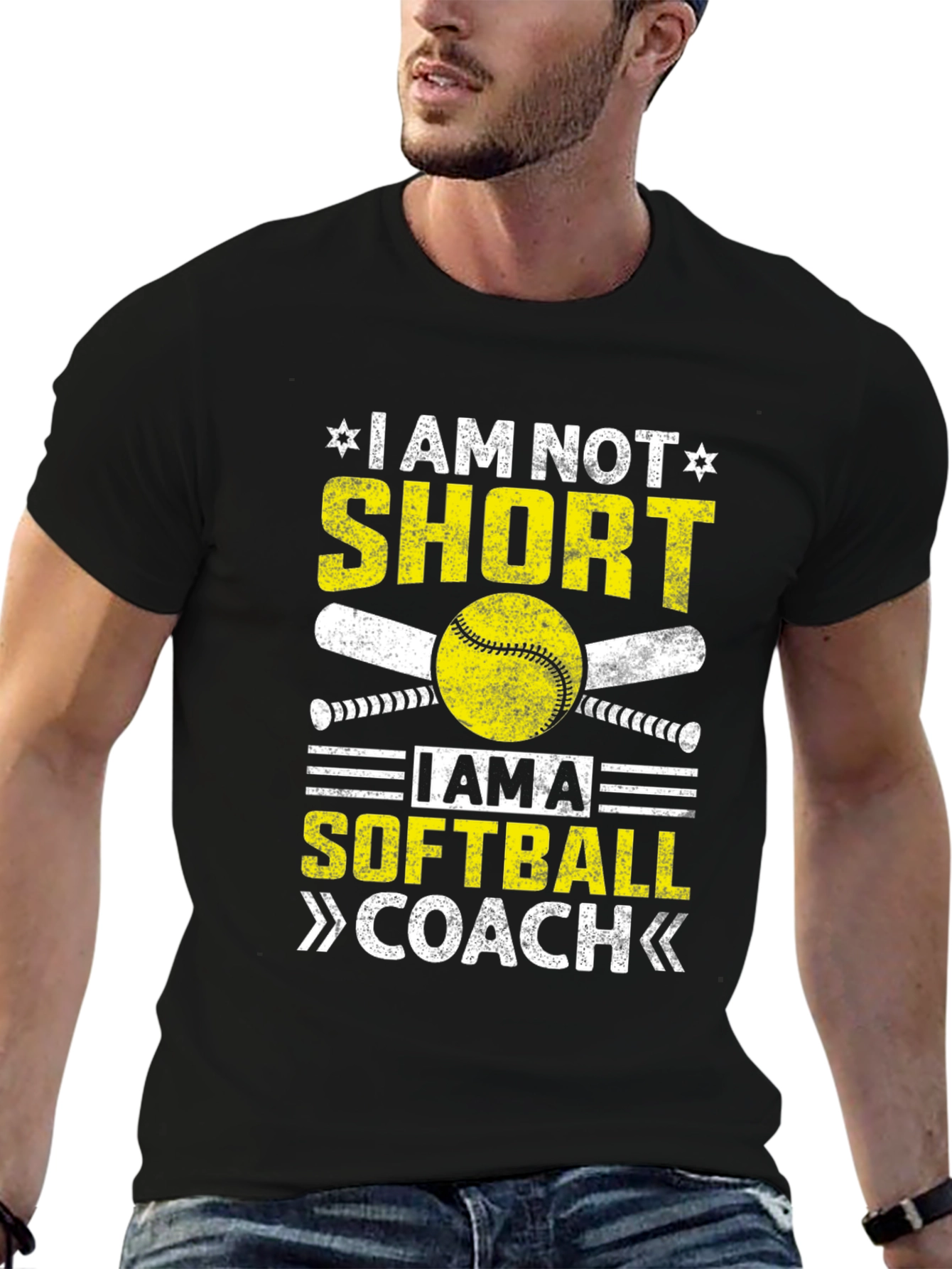 Softball Coach T-Shirt - I Am Not Short