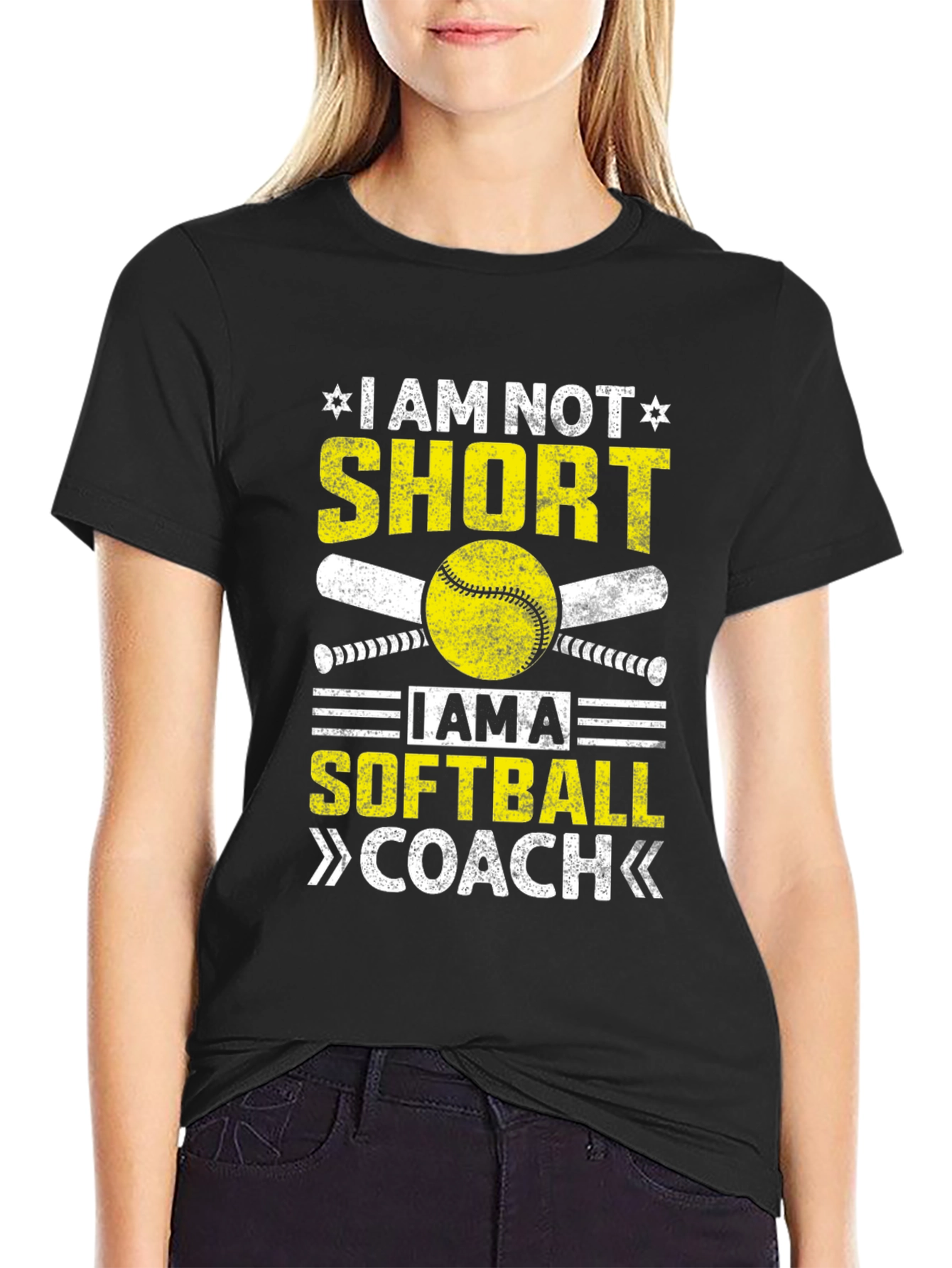 Softball Coach T-Shirt - I Am Not Short