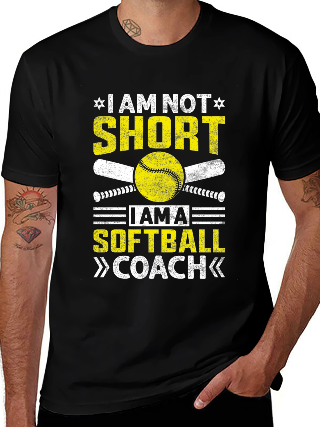 Softball Coach T-Shirt - I Am Not Short