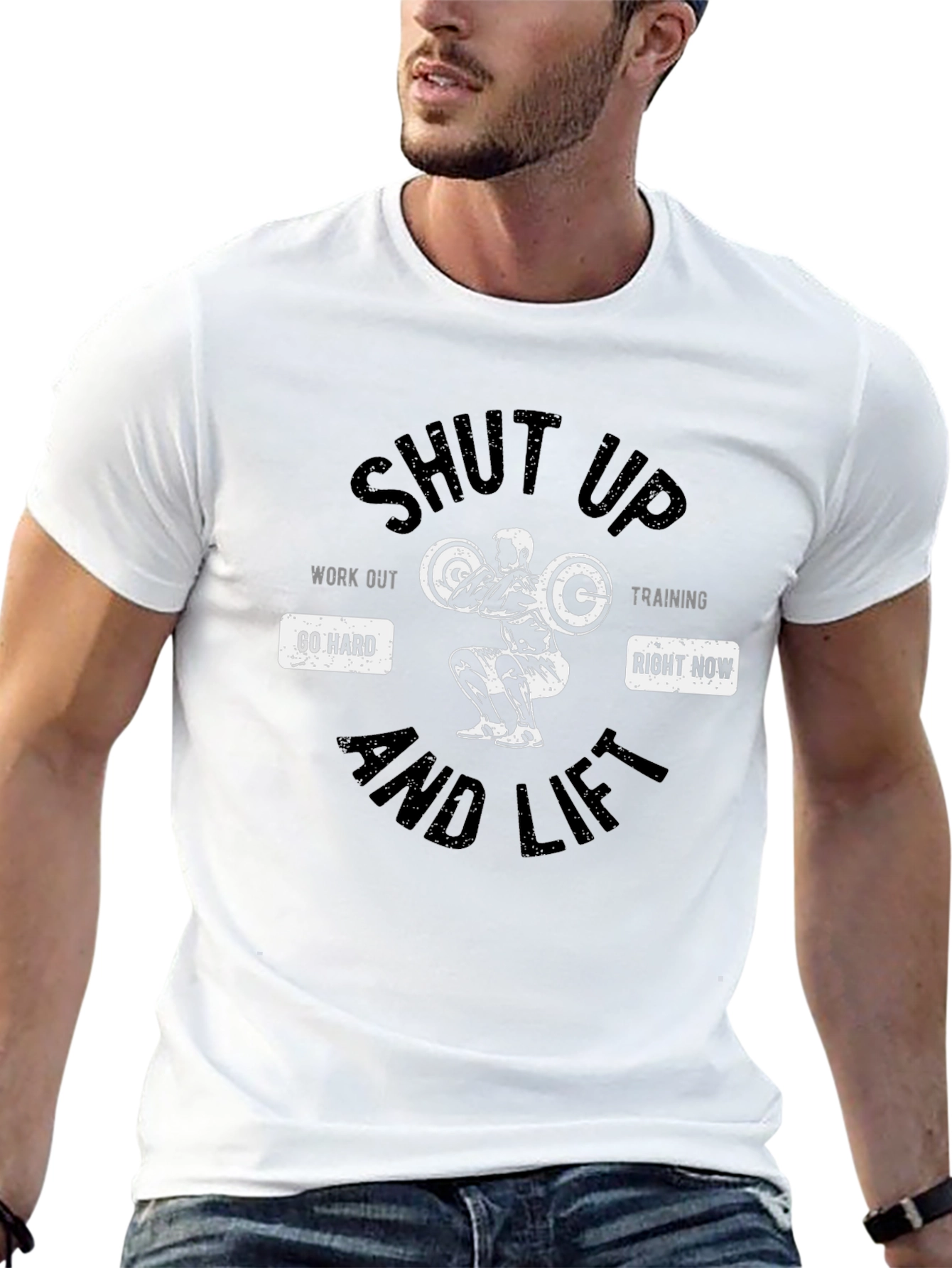 Shut Up And Lift T-Shirt - Workout Motivation