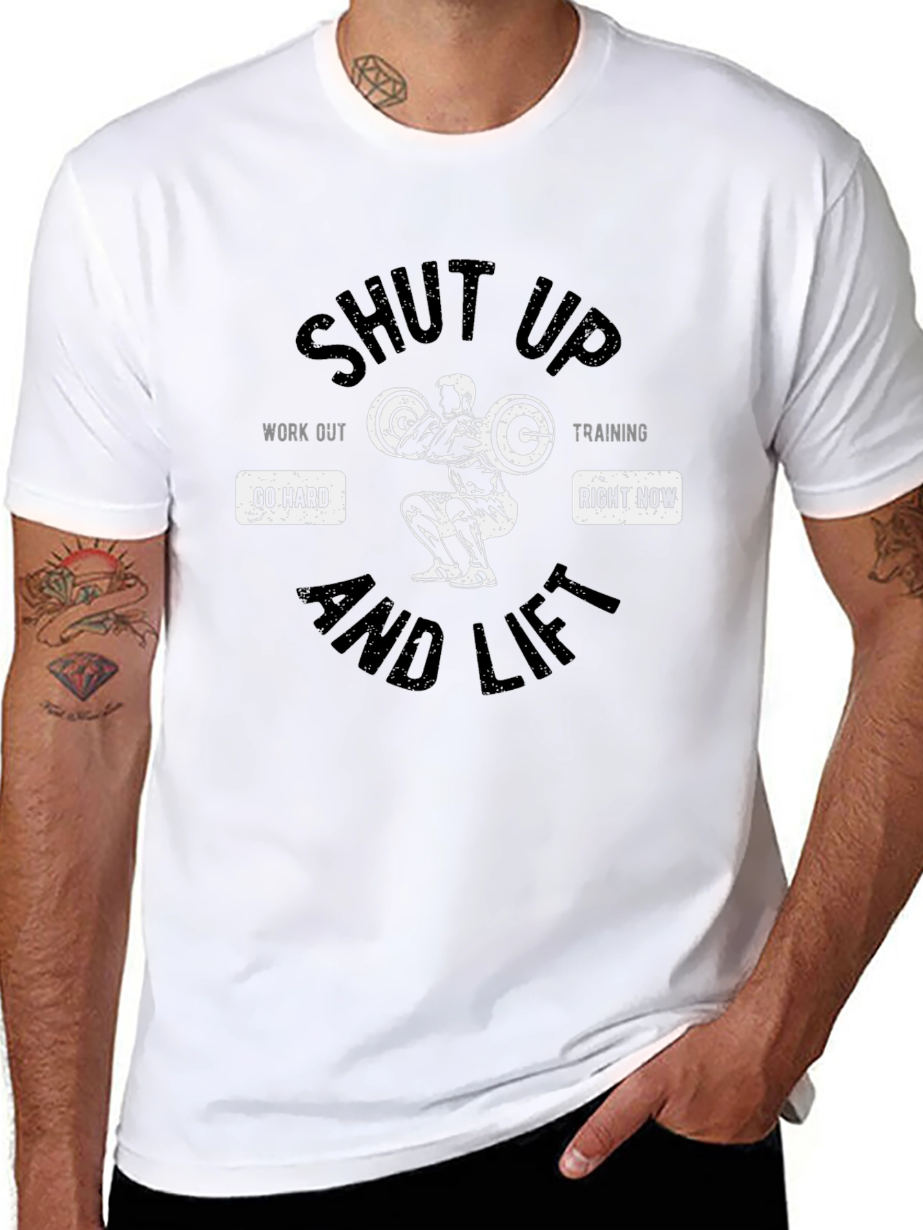 Shut Up And Lift T-Shirt - Workout Motivation