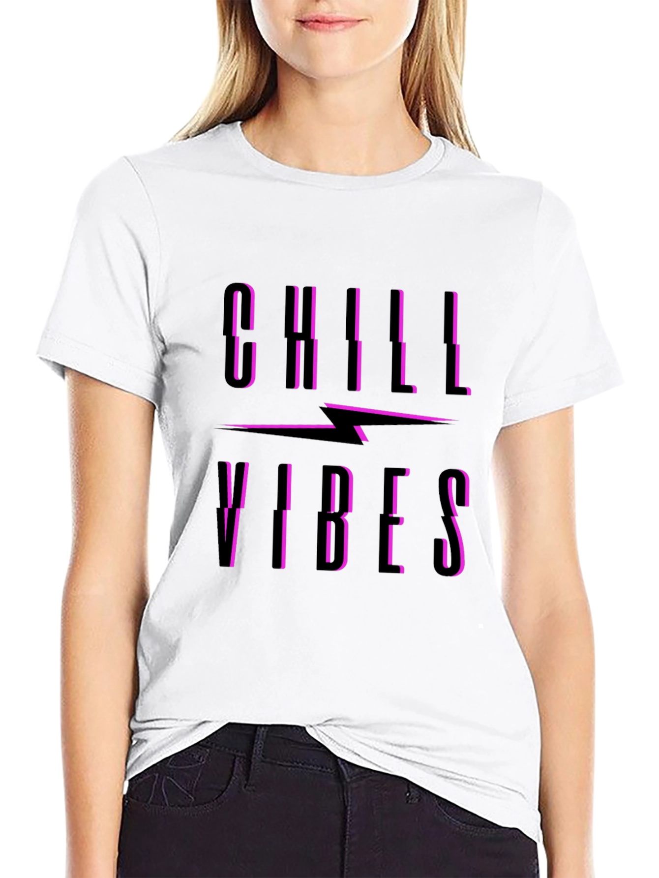 Chill Vibes Black Graphic Tee
