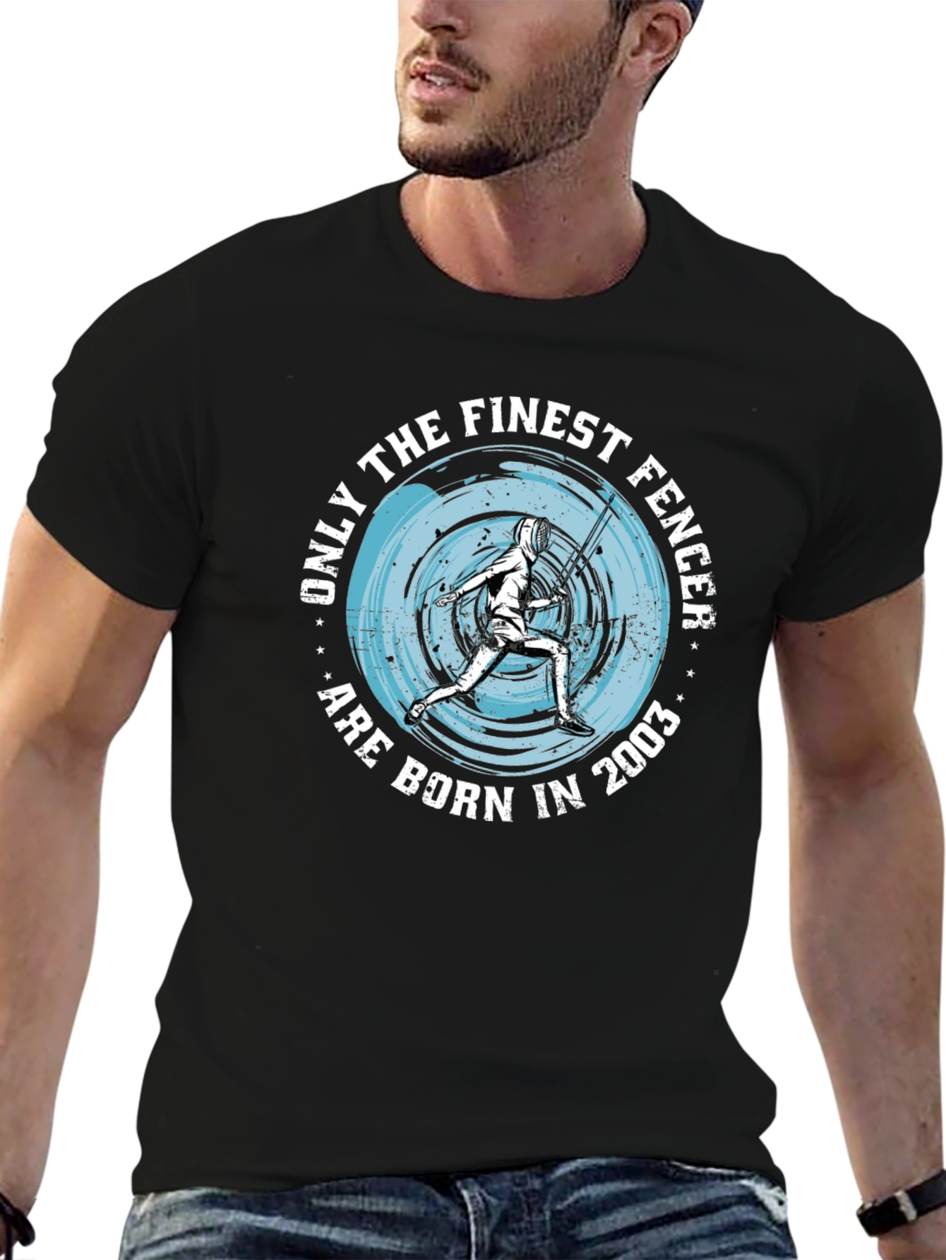 Finest Fencer Born in 2003 Black T-Shirt