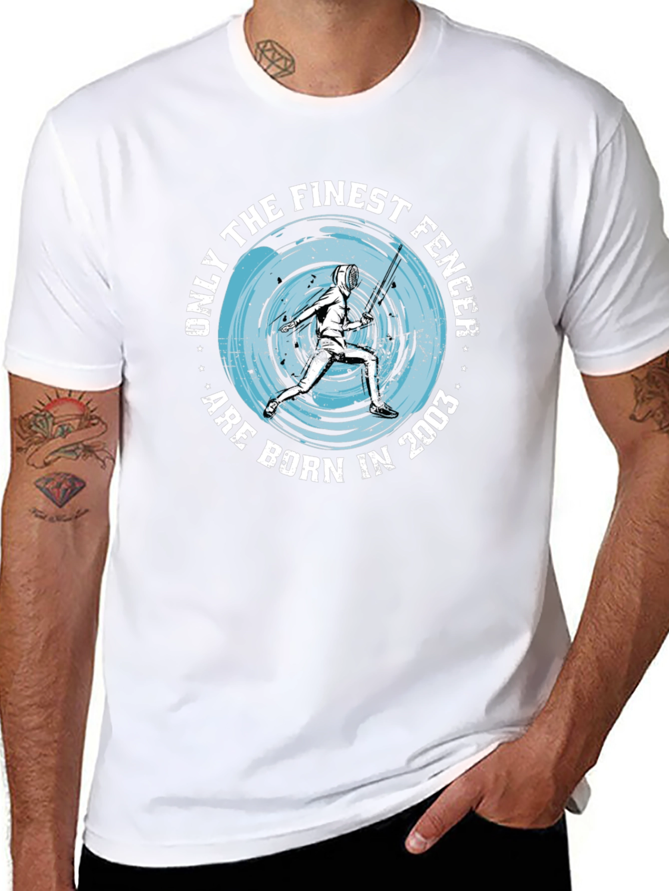 Finest Fencer Born in 2003 Black T-Shirt