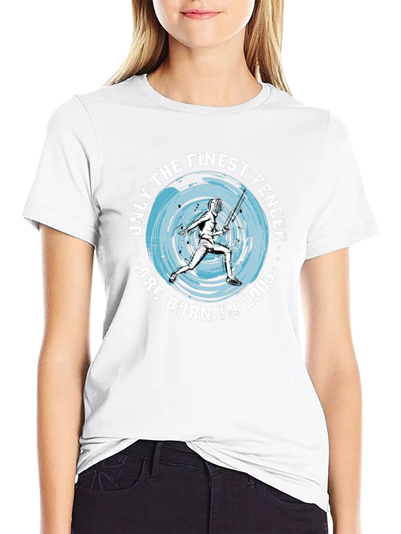 Finest Fencer Born in 2003 Black T-Shirt