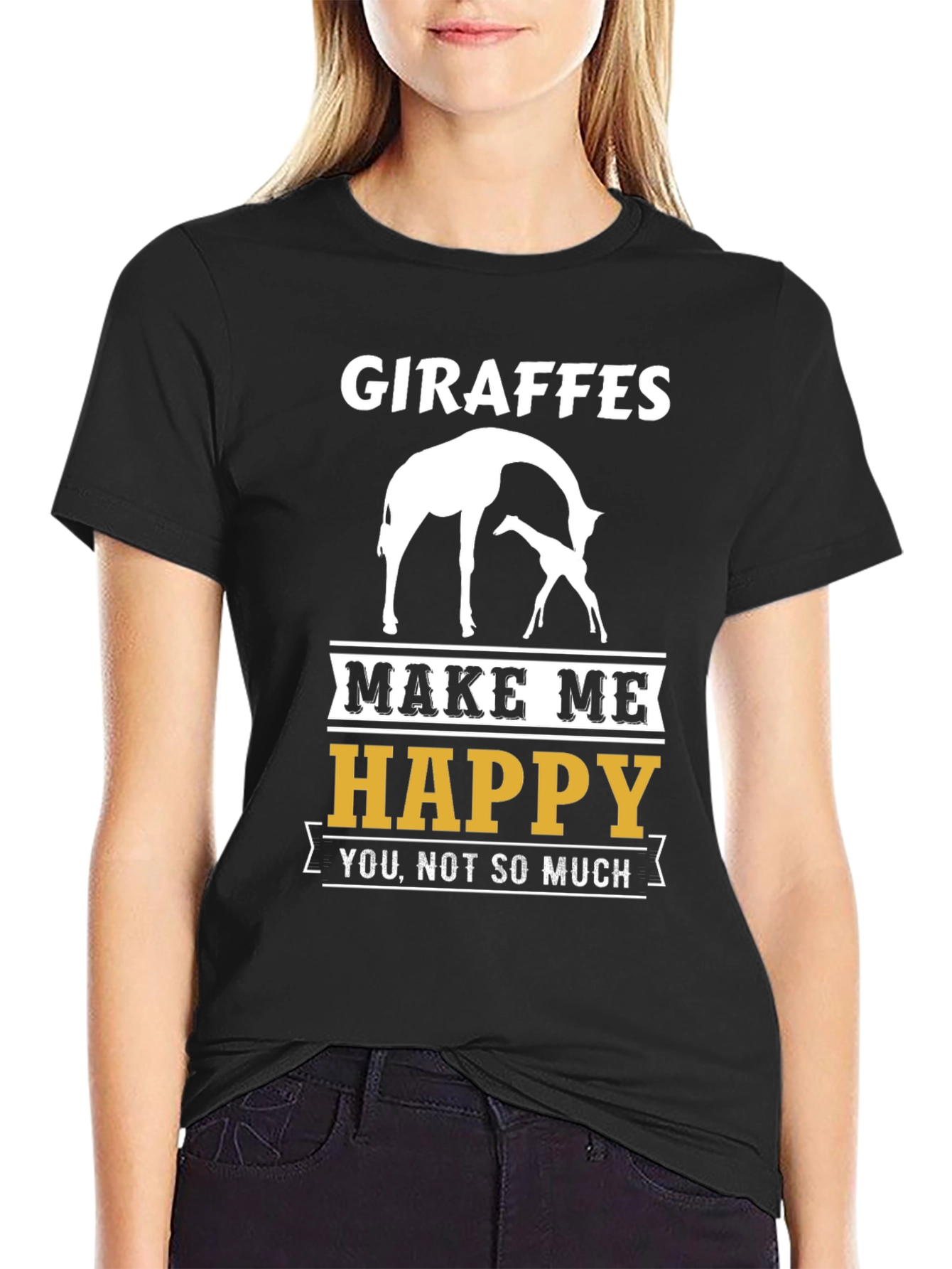 Giraffes Make Me Happy T-Shirt