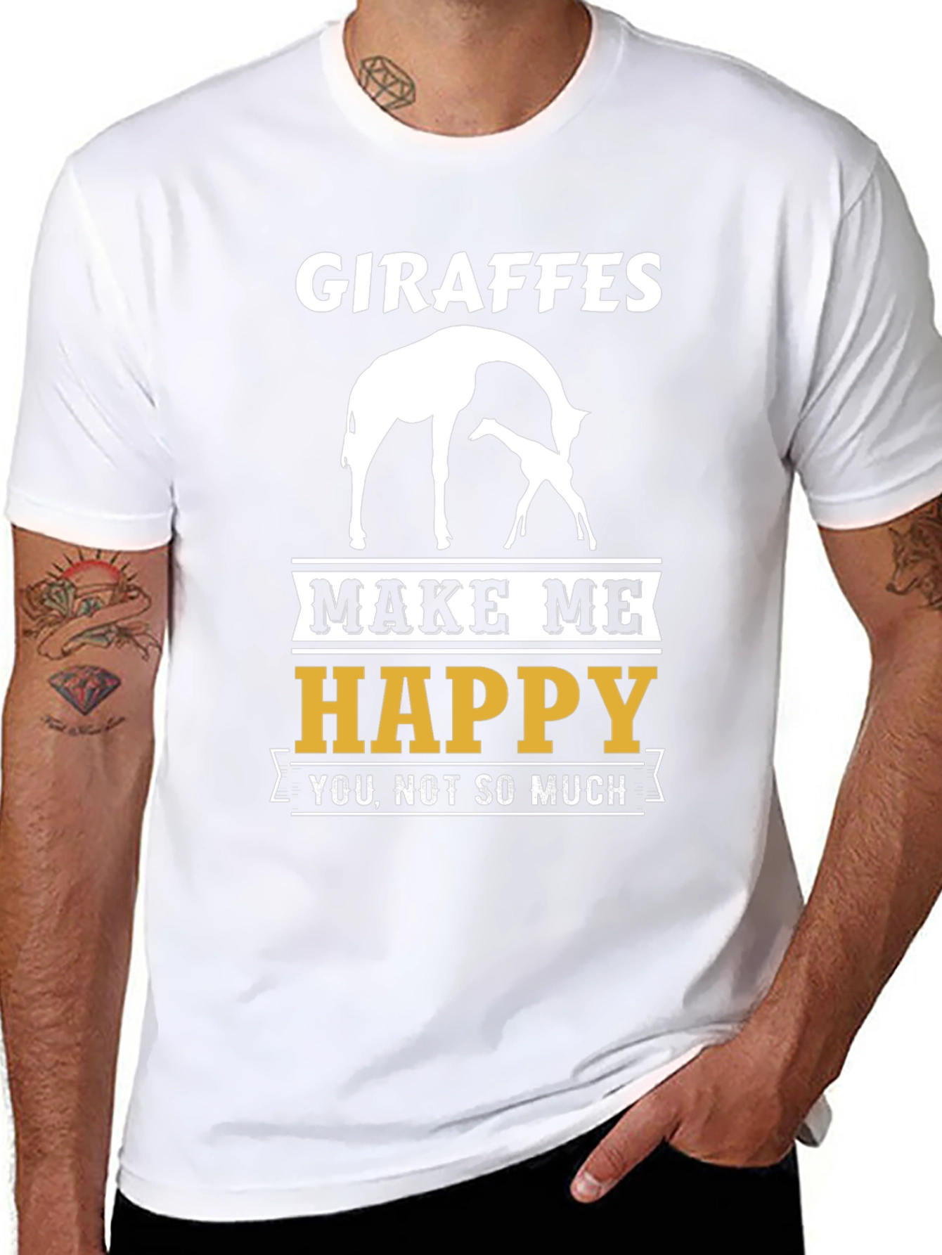 Giraffes Make Me Happy T-Shirt