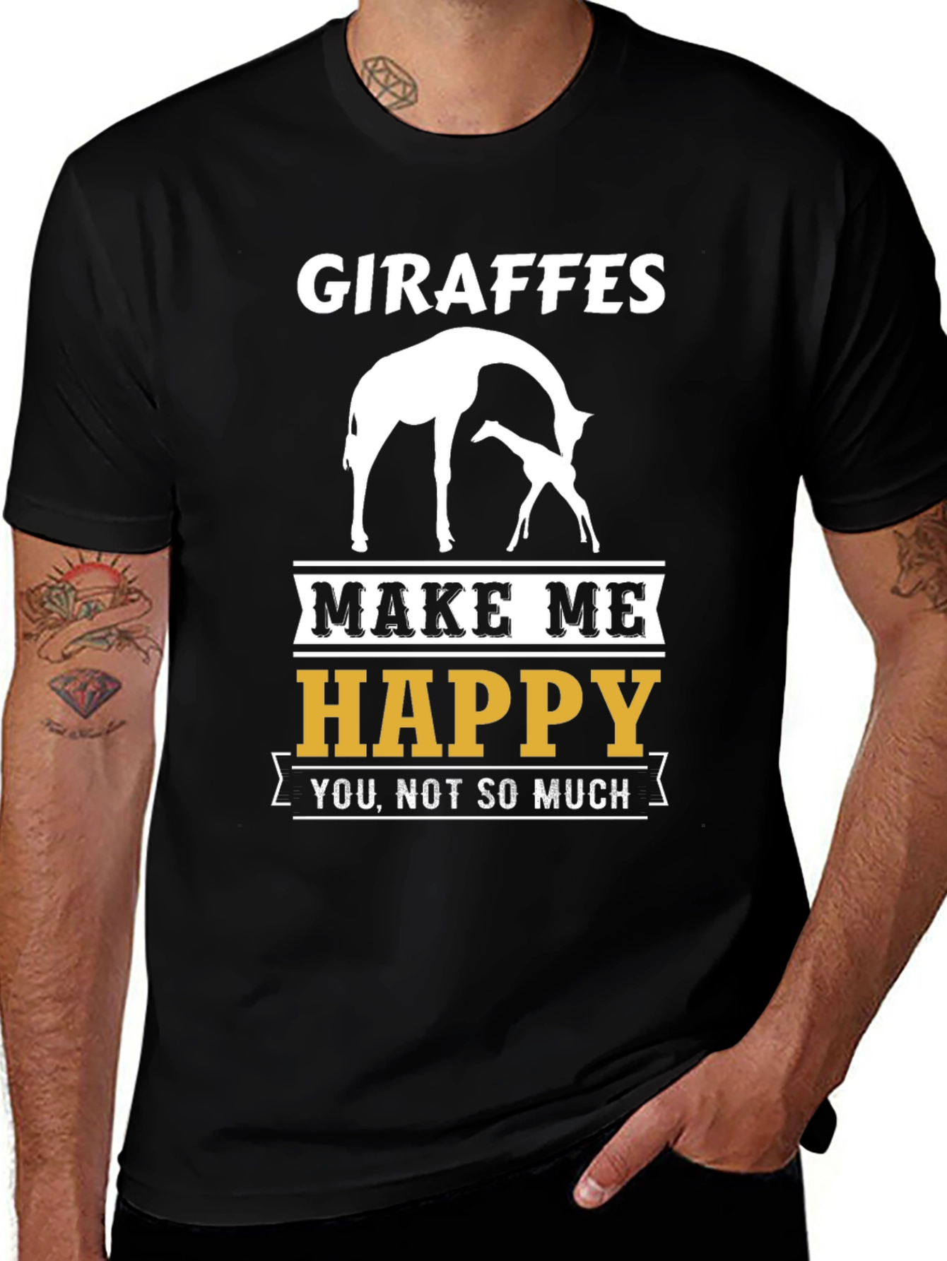 Giraffes Make Me Happy T-Shirt