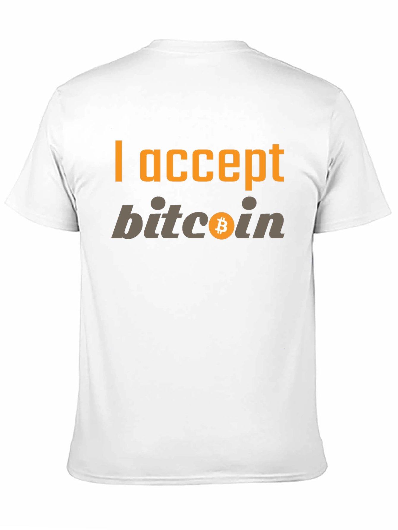 I Accept Bitcoin Black T-Shirt