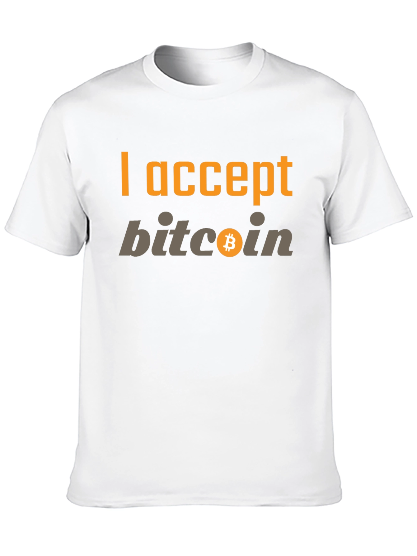 I Accept Bitcoin Black T-Shirt