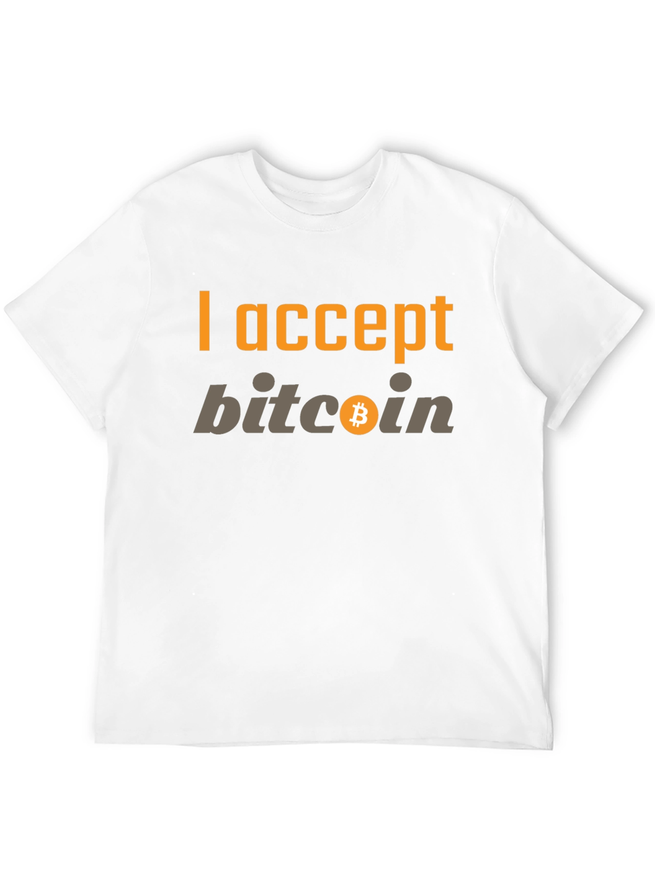 I Accept Bitcoin Black T-Shirt