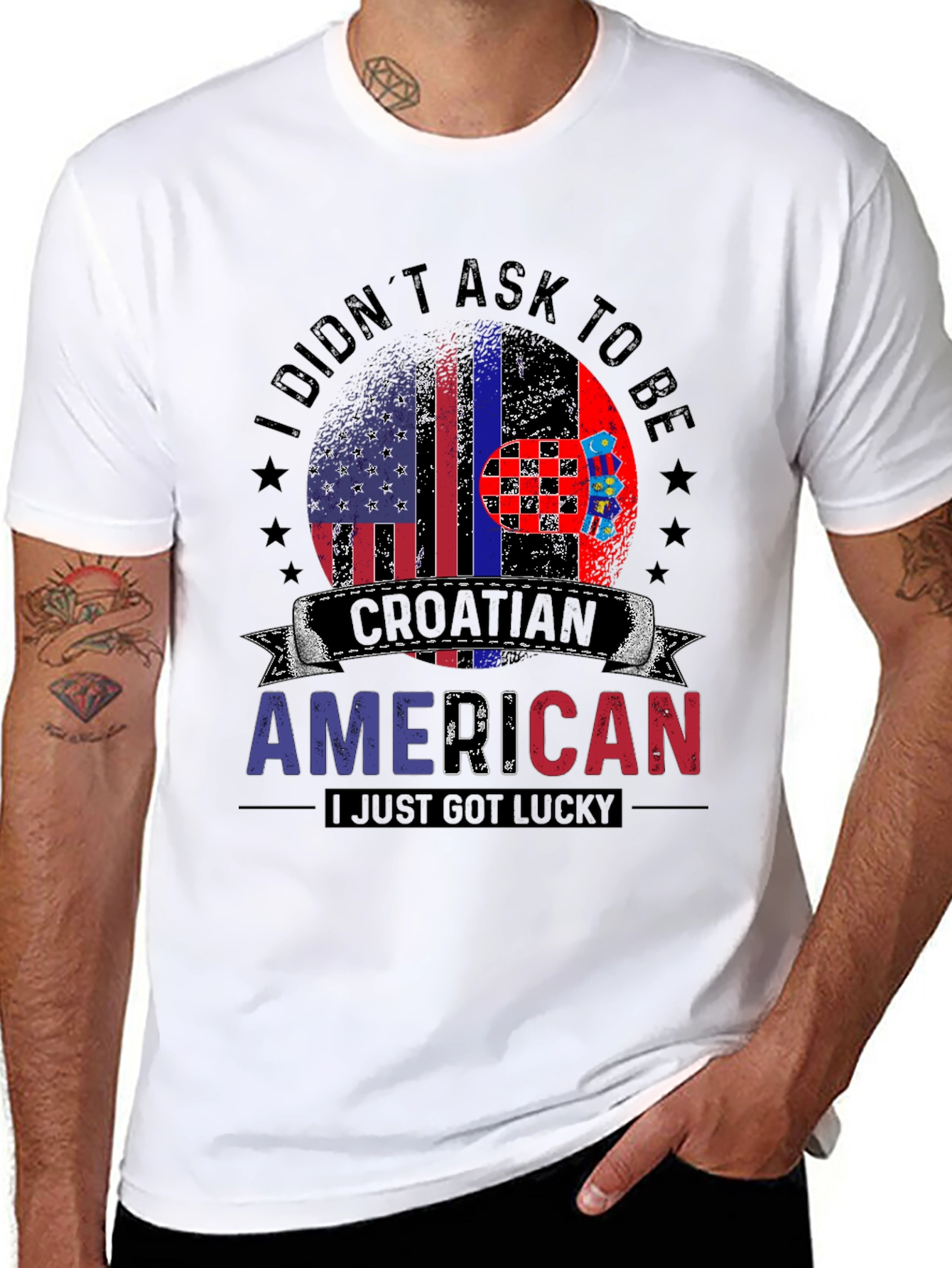 Croatian American Flag T-Shirt