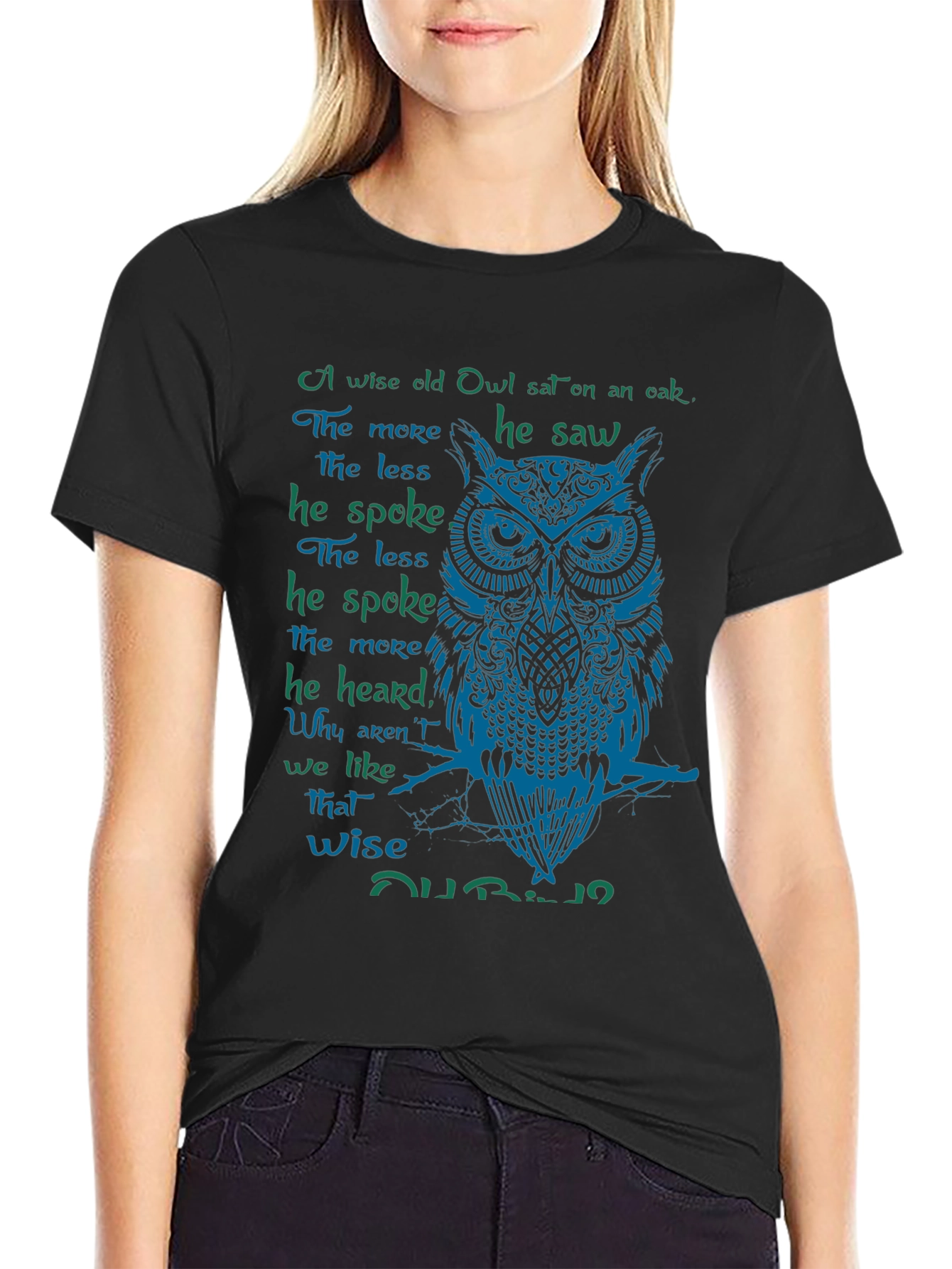 Wise Owl Graphic Print T-Shirt