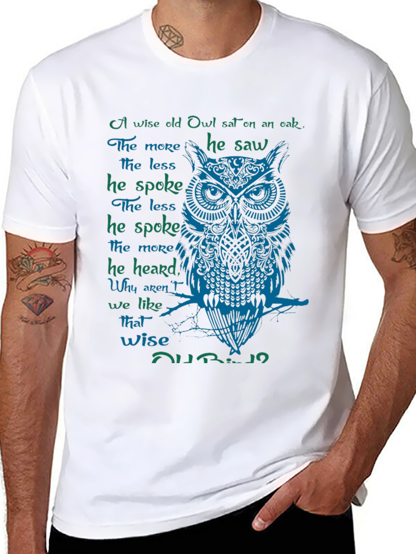 Wise Owl Graphic Print T-Shirt