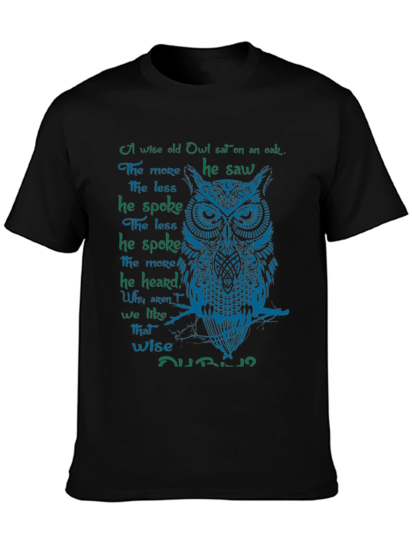 Wise Owl Graphic Print T-Shirt