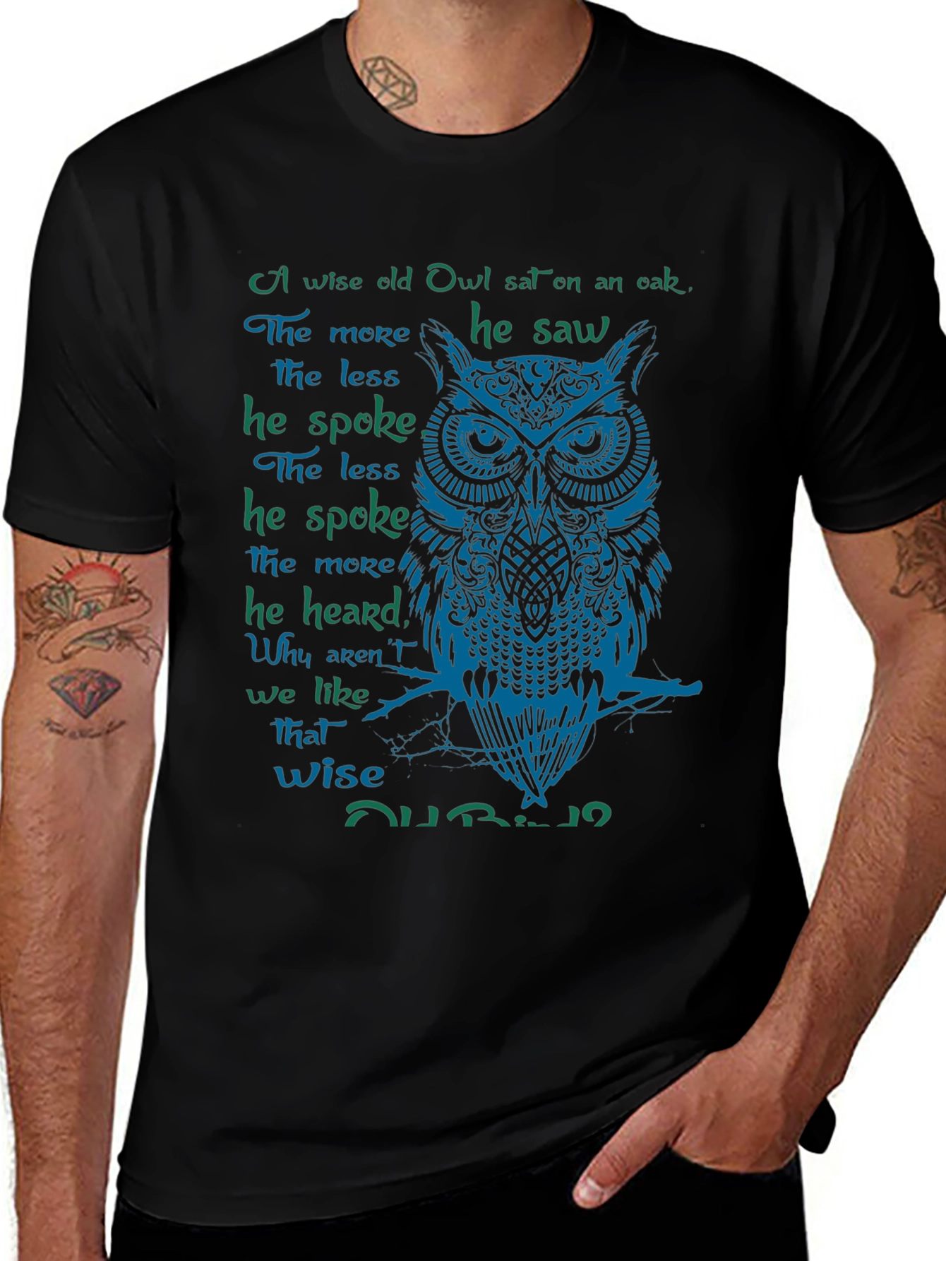 Wise Owl Graphic Print T-Shirt