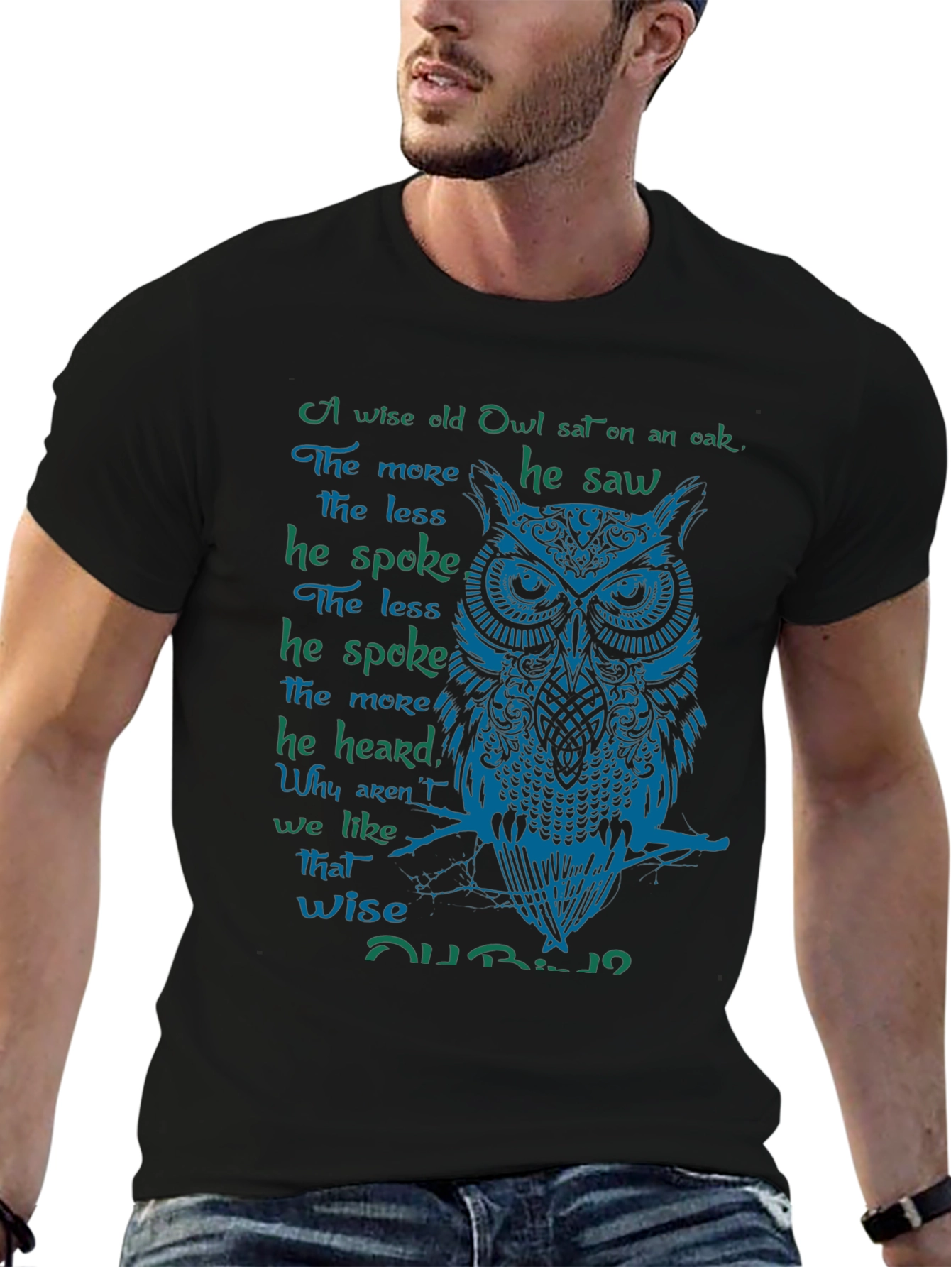 Wise Owl Graphic Print T-Shirt