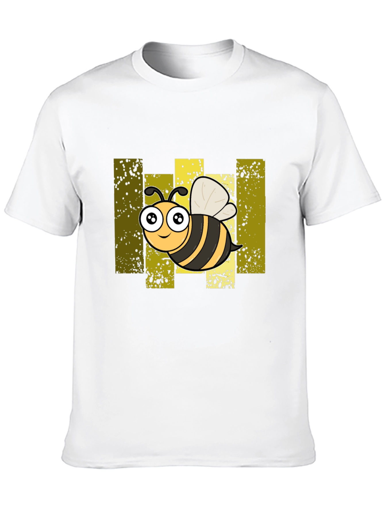 Cartoon Bee Graphic Black T-Shirt