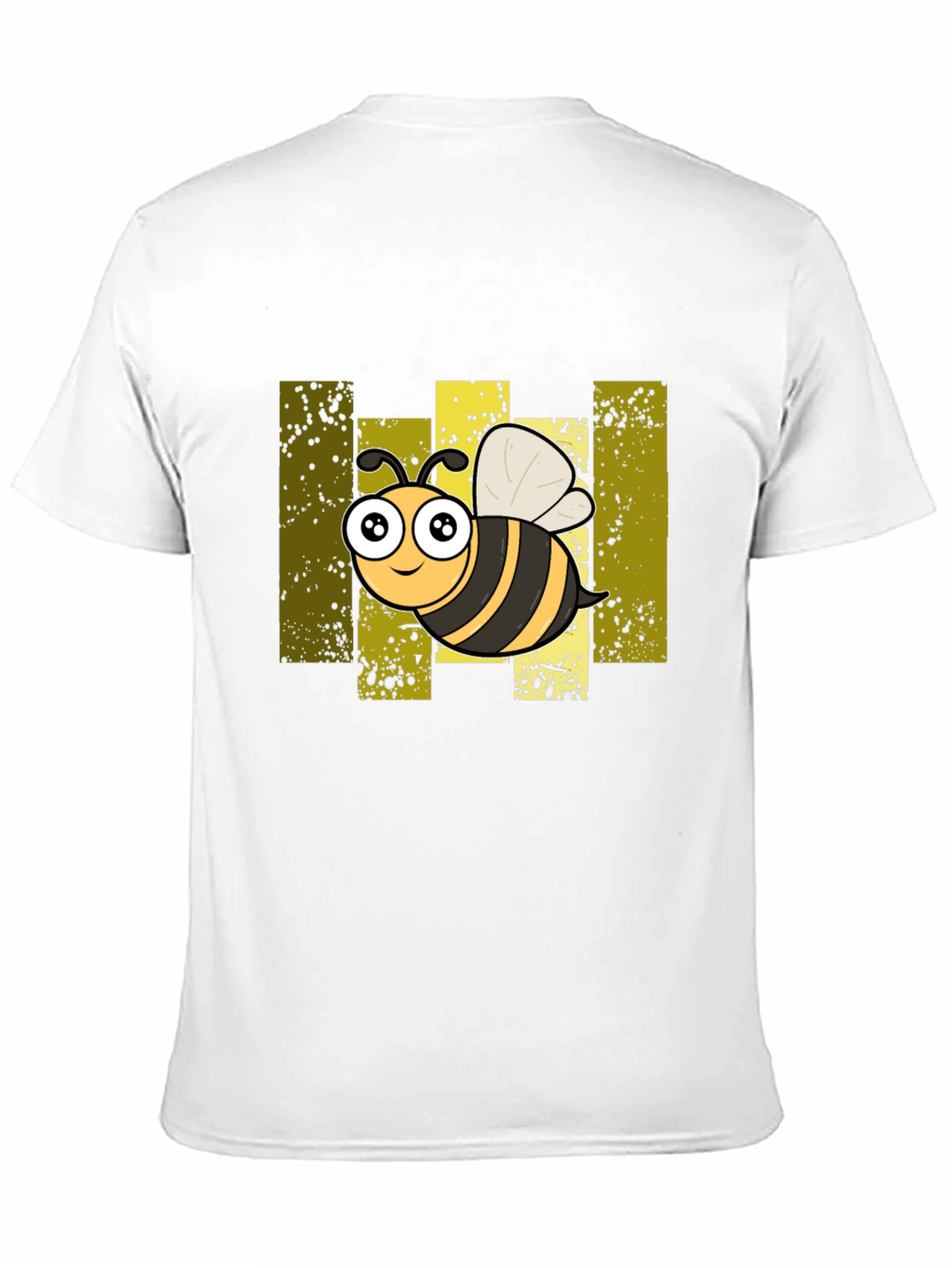 Cartoon Bee Graphic Black T-Shirt