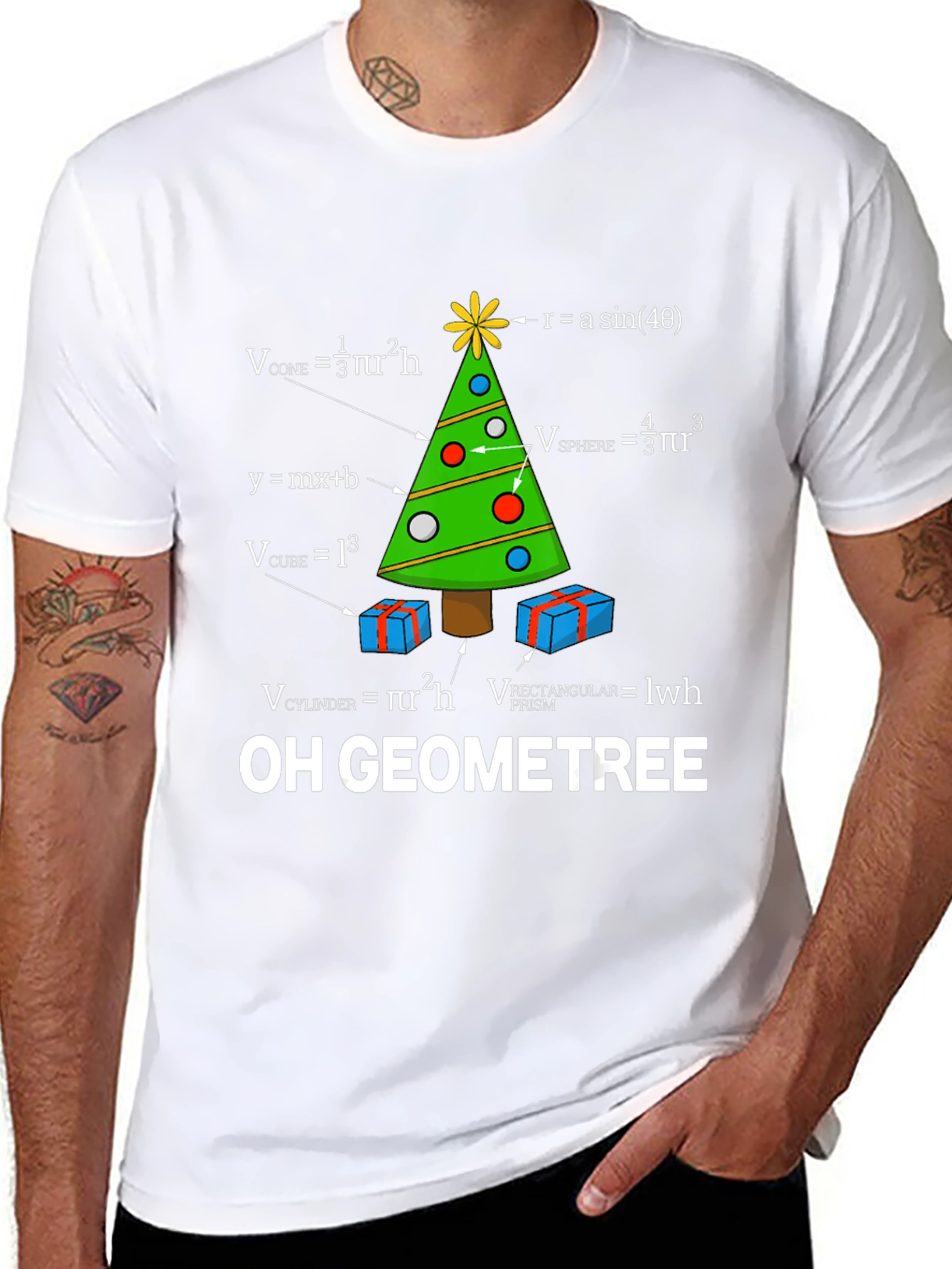 Oh Geometree Math Christmas T-Shirt