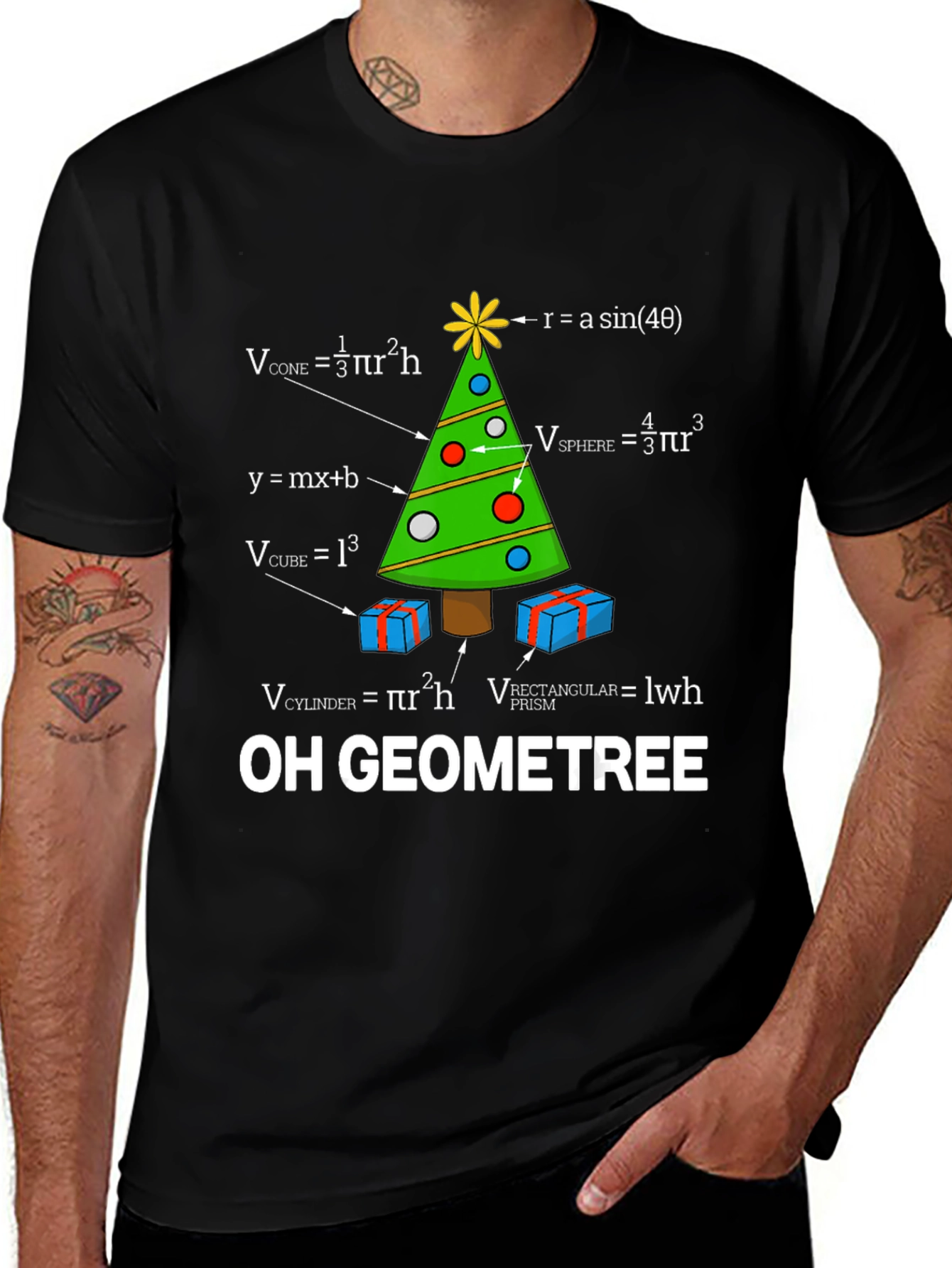 Oh Geometree Math Christmas T-Shirt