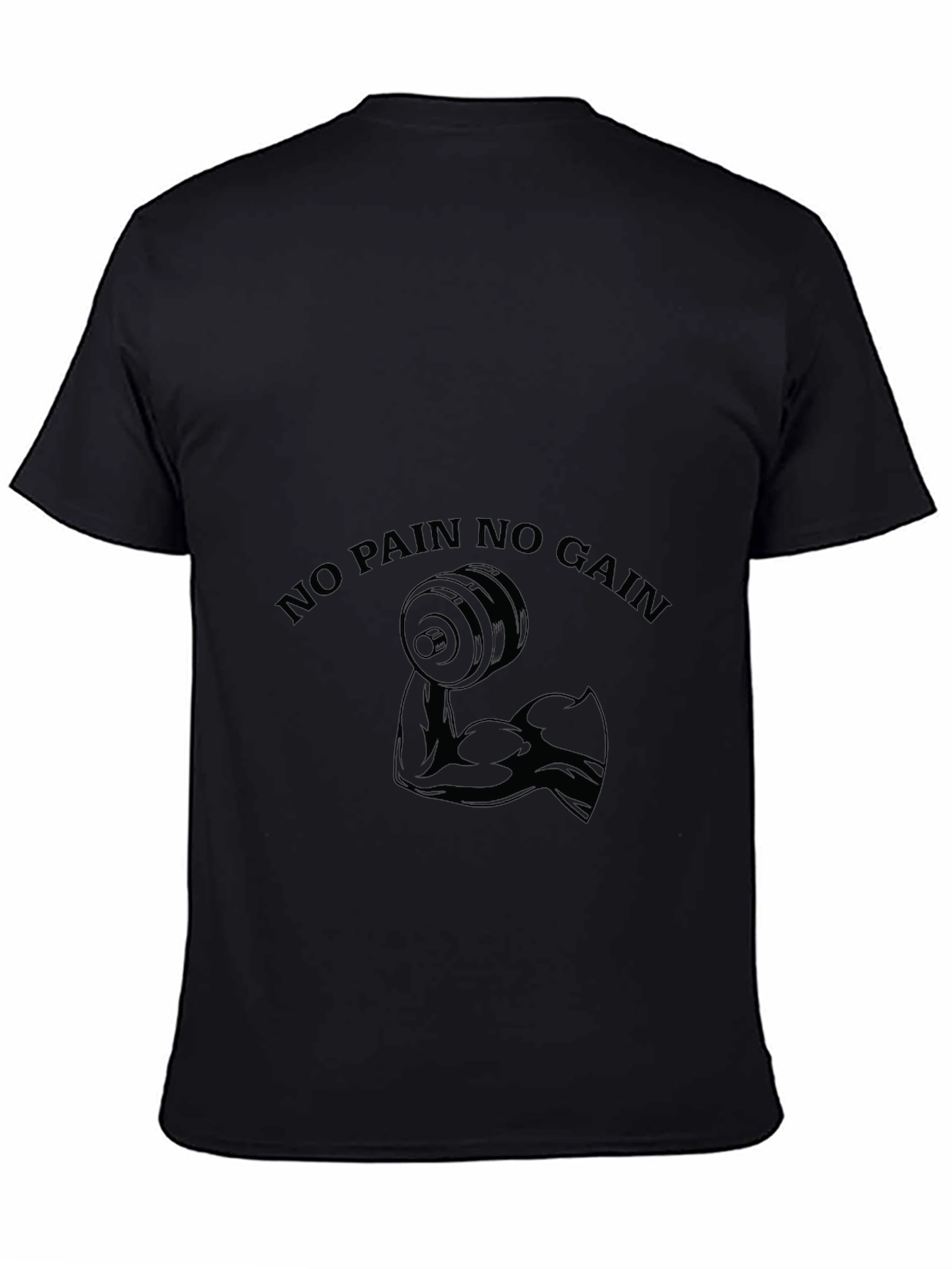 No Pain No Gain Black Gym T-Shirt