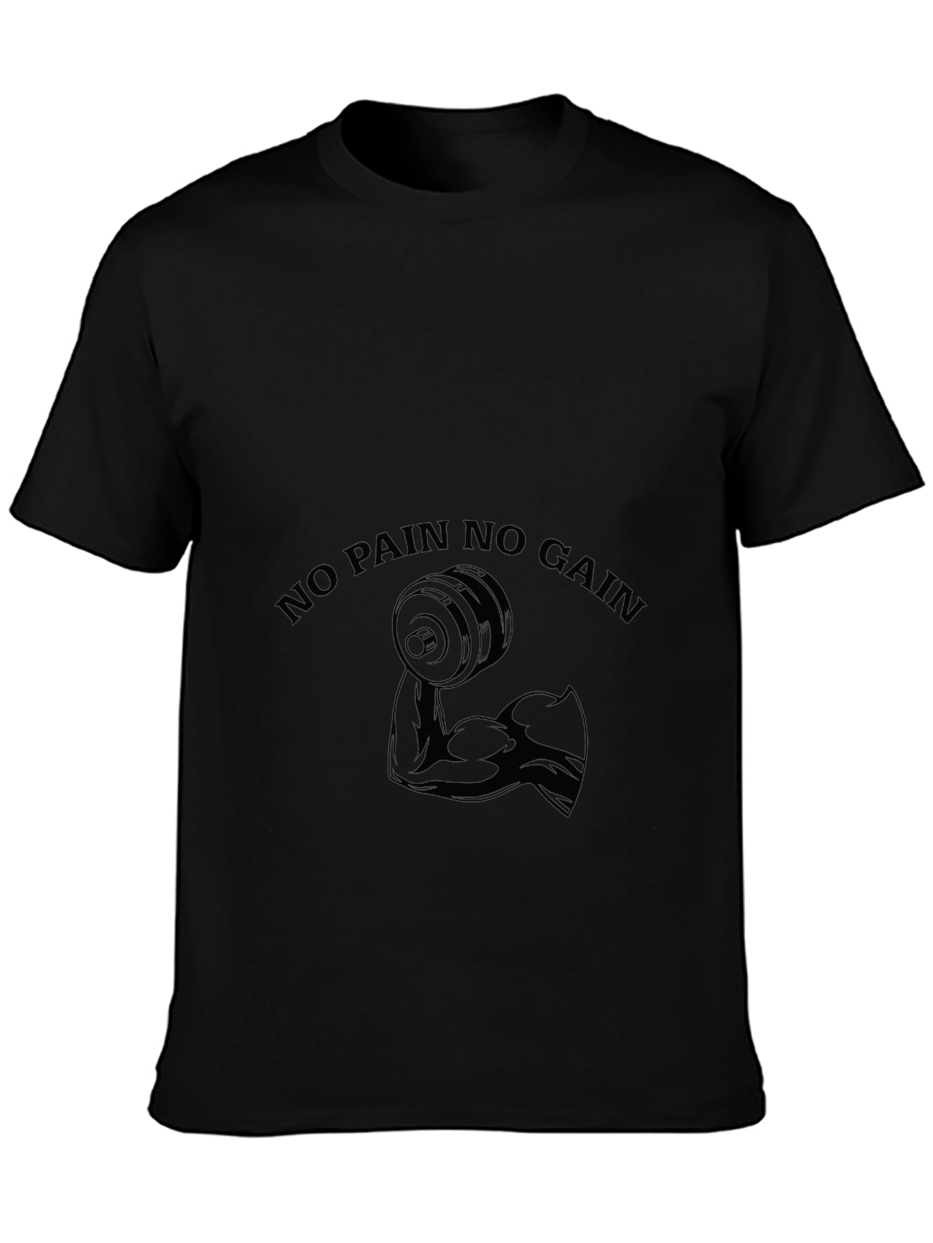 No Pain No Gain Black Gym T-Shirt