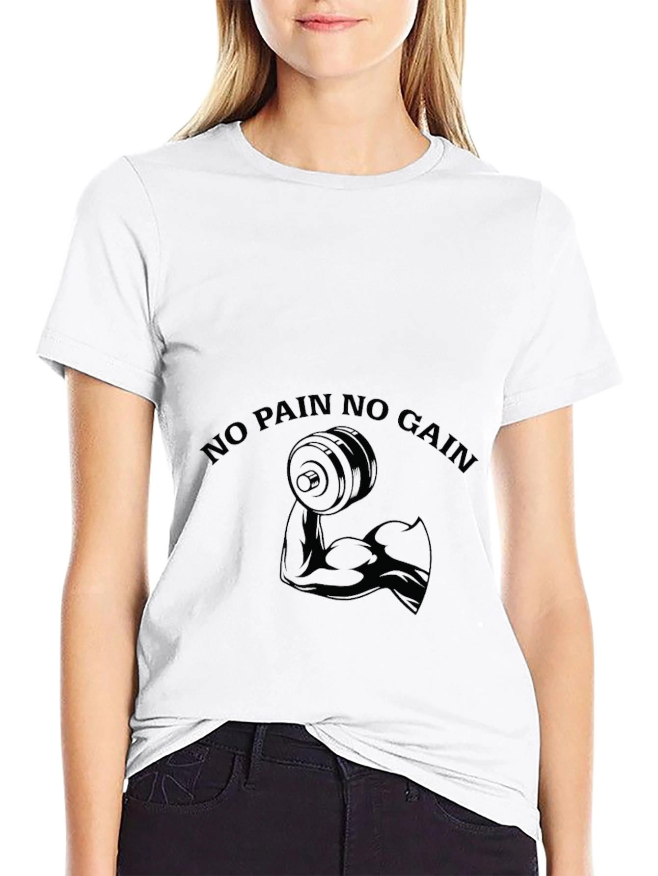No Pain No Gain Black Gym T-Shirt