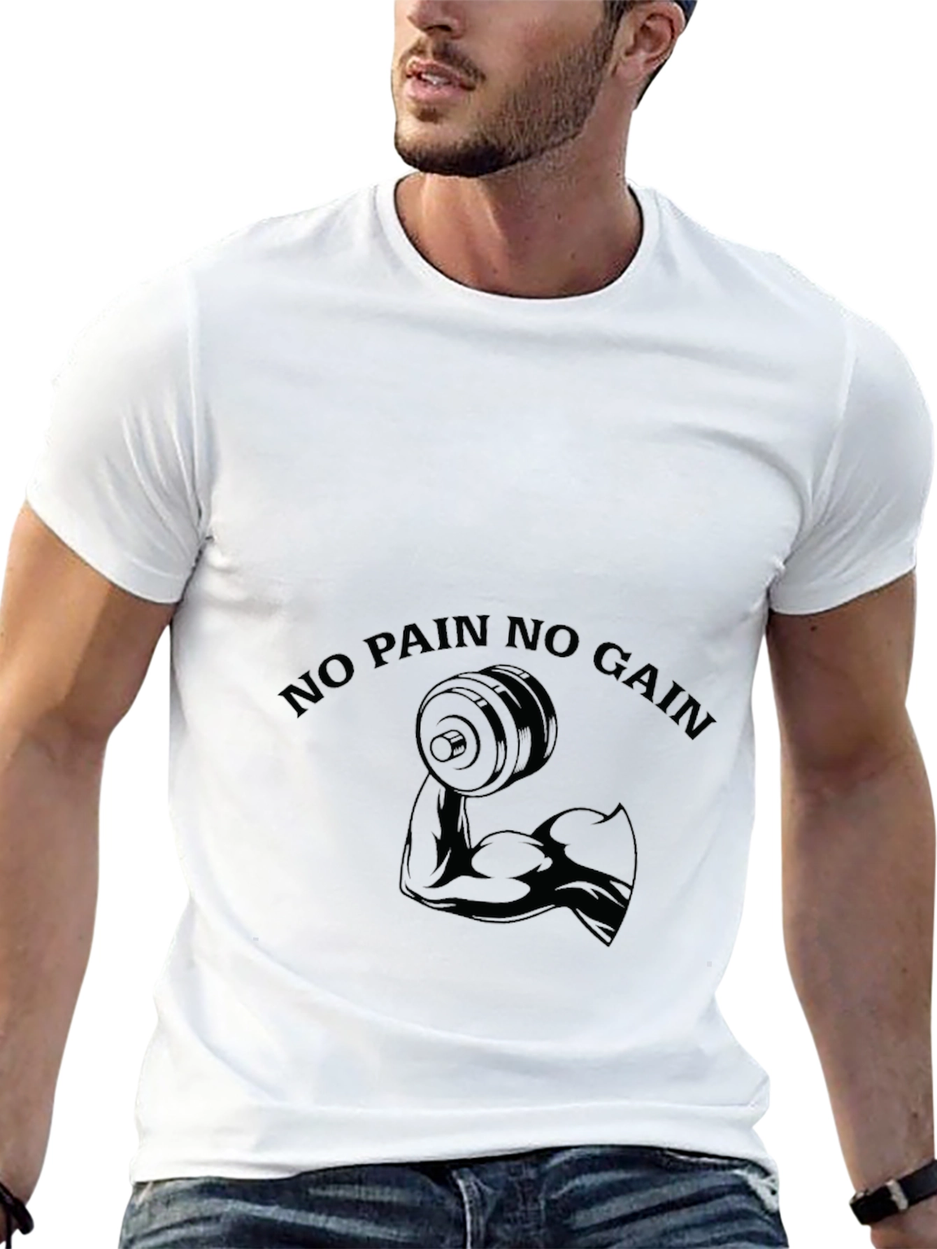 No Pain No Gain Black Gym T-Shirt