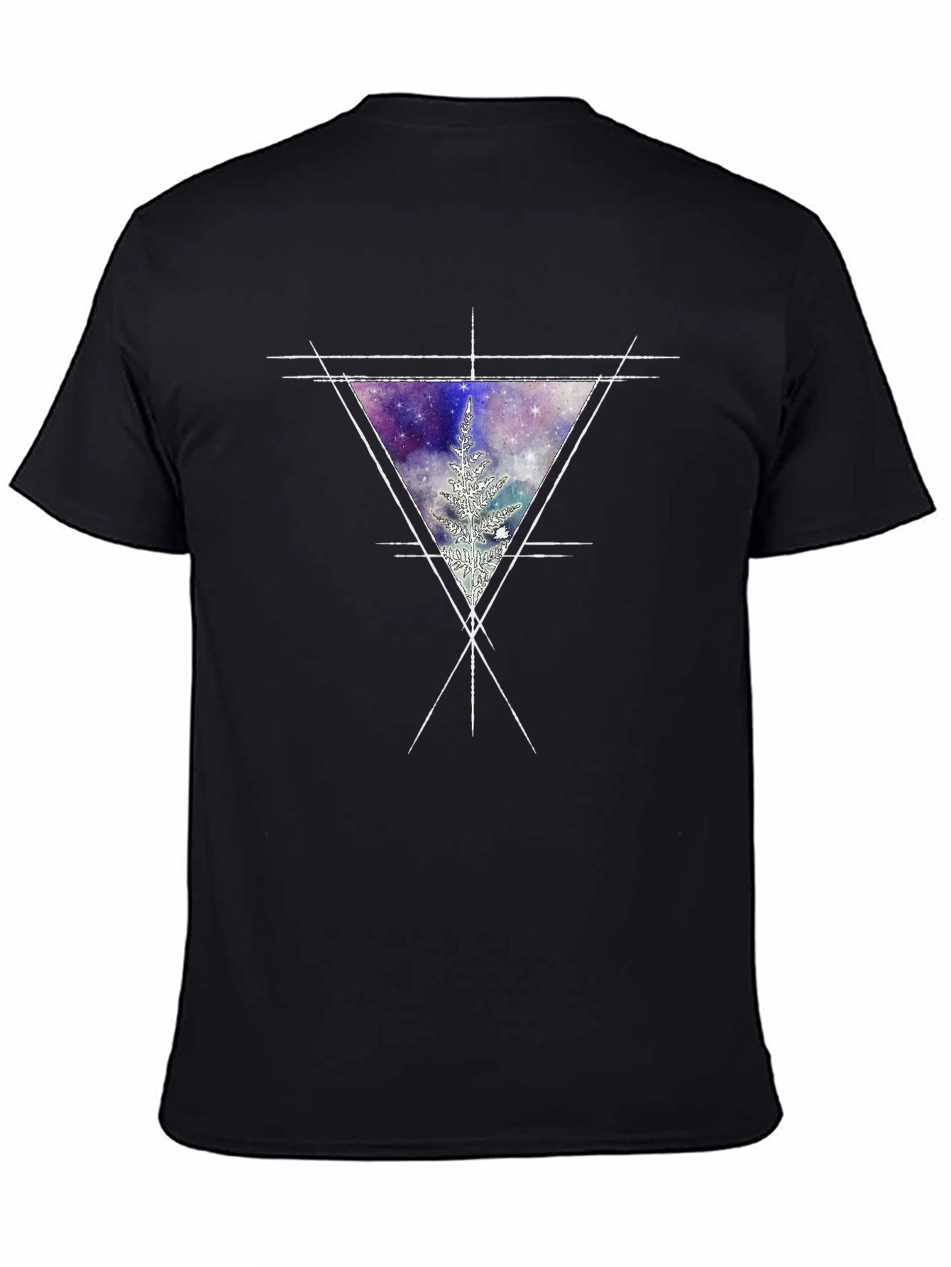 Galaxy Triangle Graphic Tee - Mens Black T-Shirt
