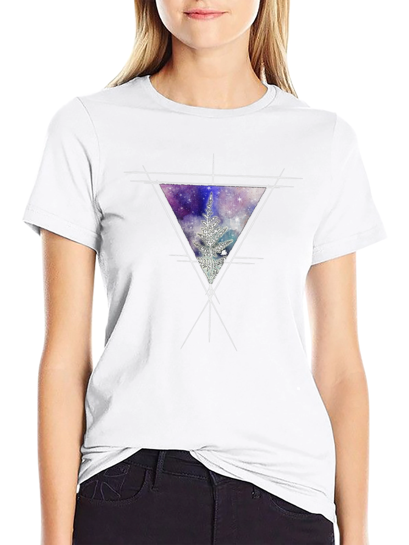 Galaxy Triangle Graphic Tee - Mens Black T-Shirt