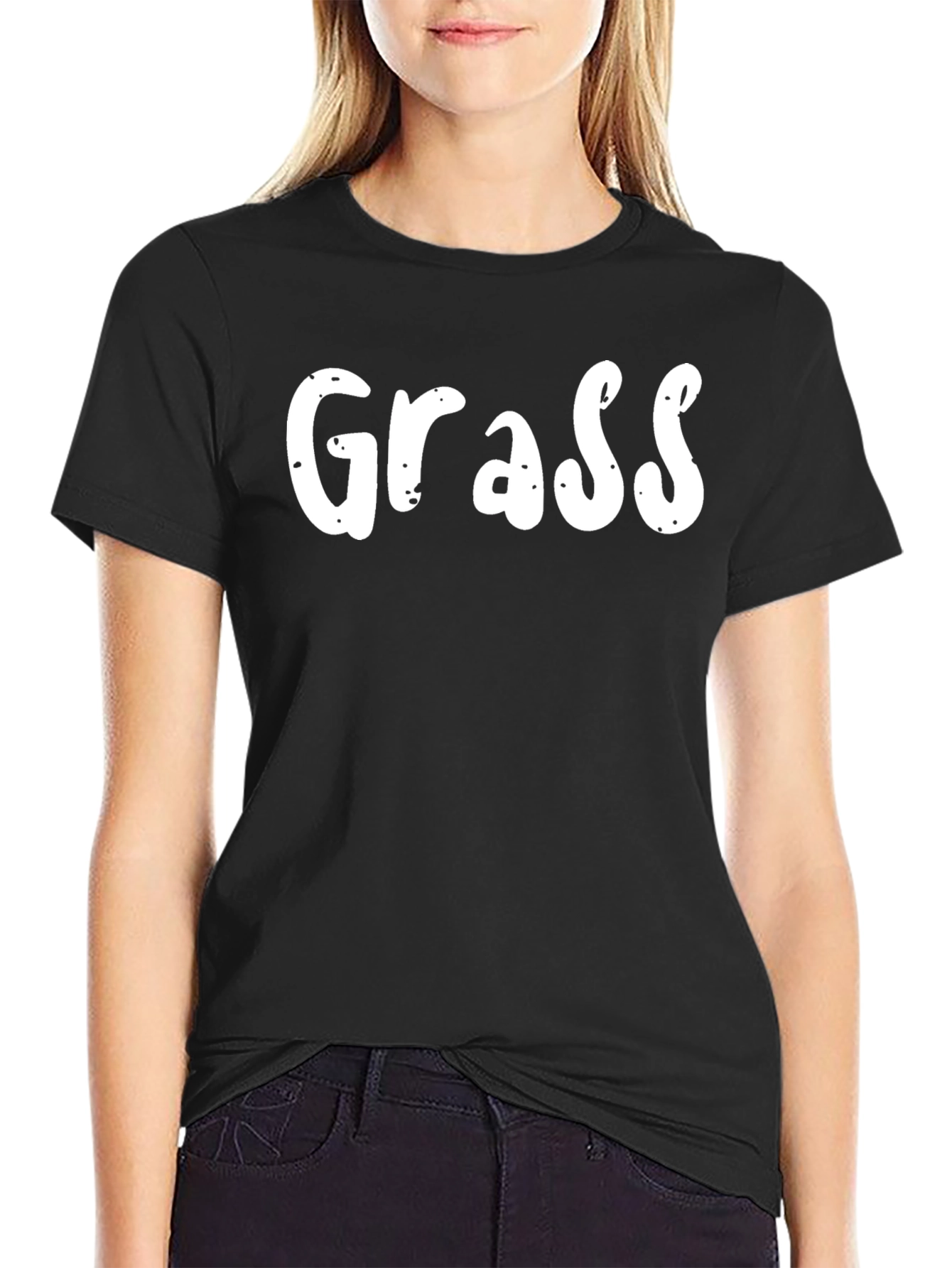 Grass Graphic Black T-Shirt